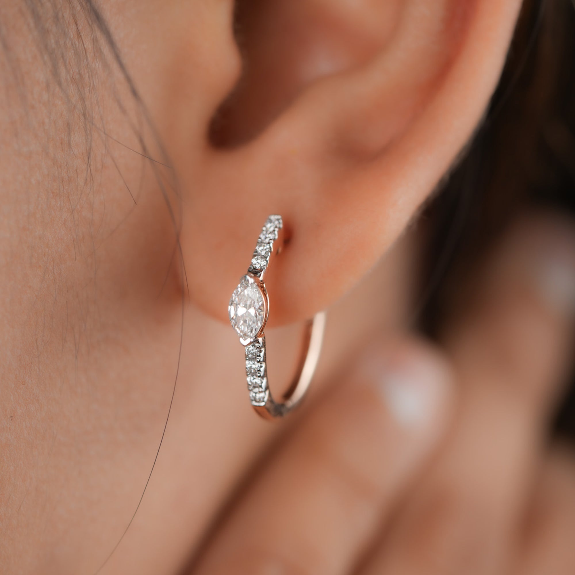 Opulent Marquise Lab Grown Diamond Earrings