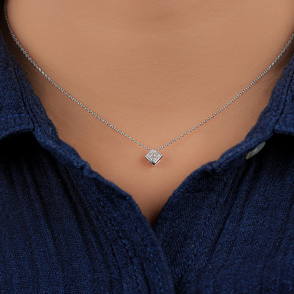 Celestial Sparkle Solitaire Lab Grown Diamond Pendant