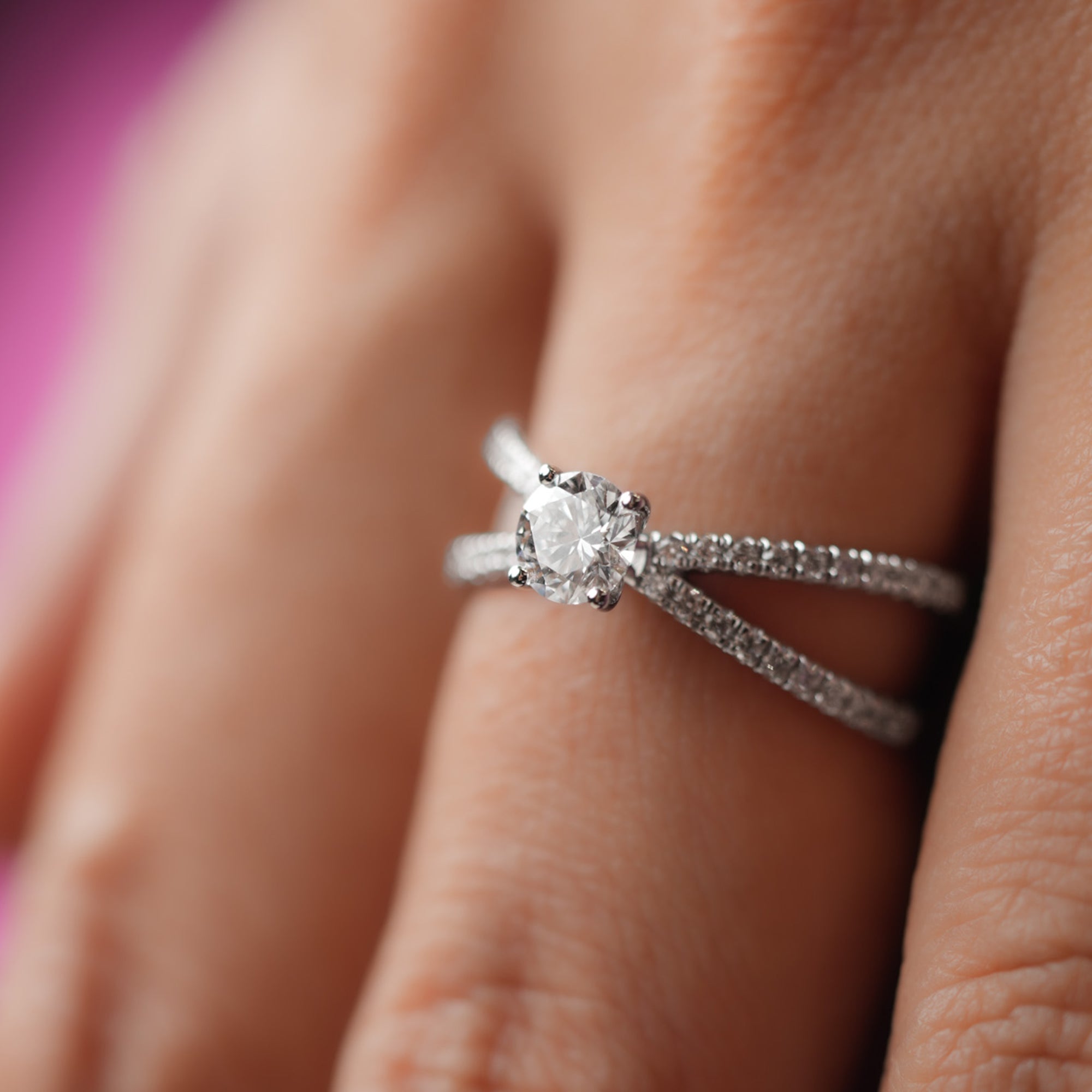 0.75 Ct Solitaire Lab Grown Diamond Ring for Women - Blu Diamonds