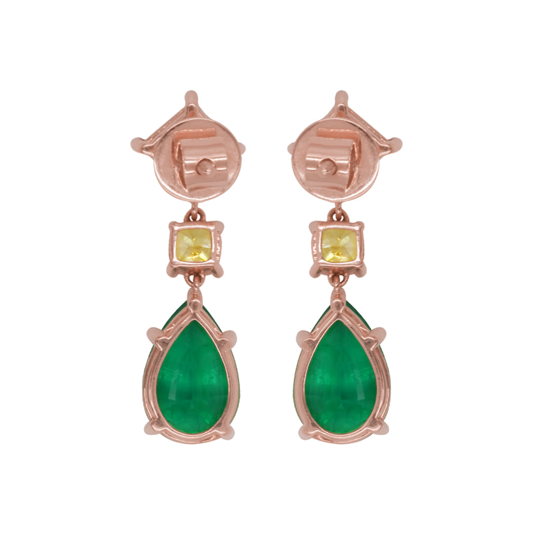 Verdant Glow Trio Earrings