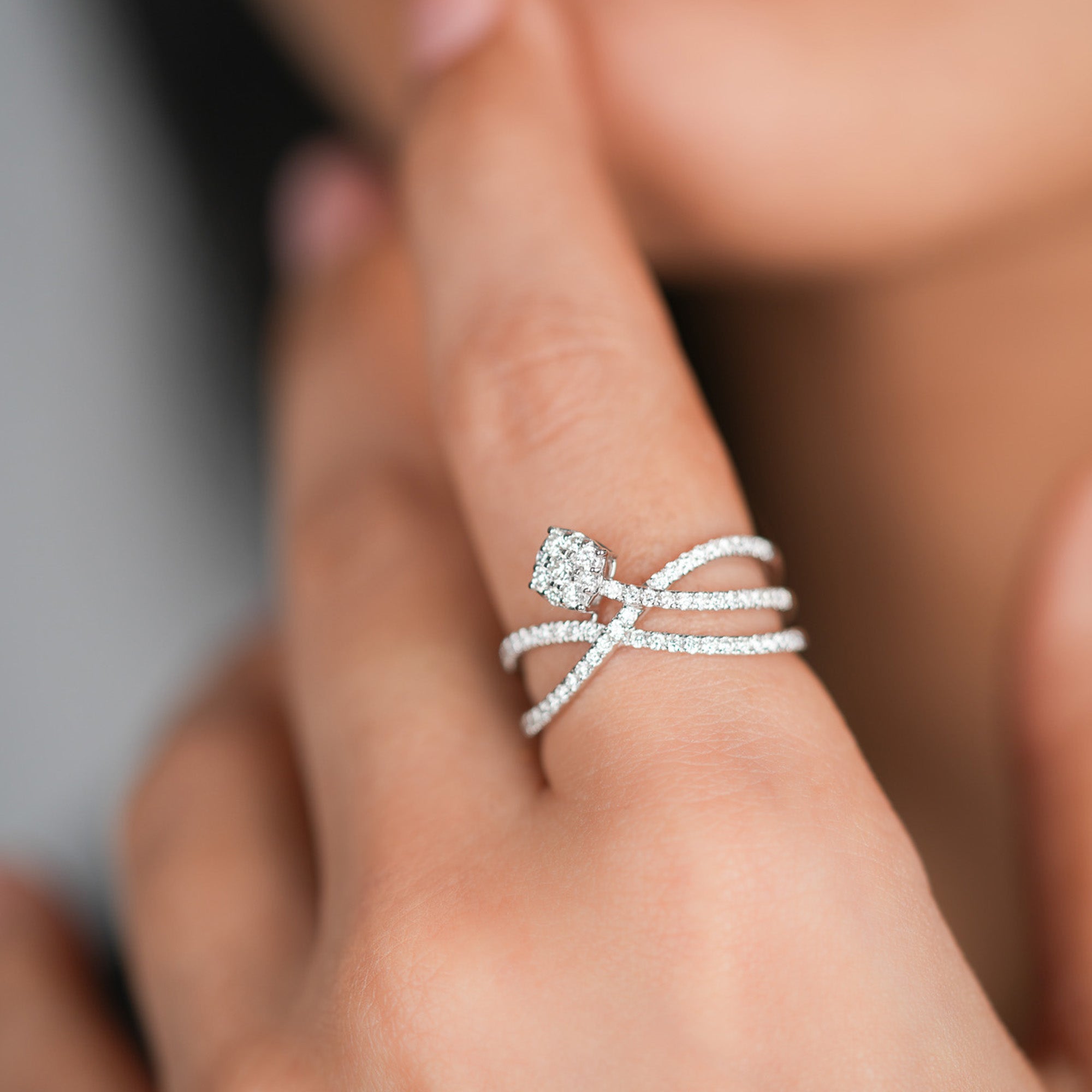 0.54 Carat Diamond Ring in Rose Gold For Women - Blu Diamonds