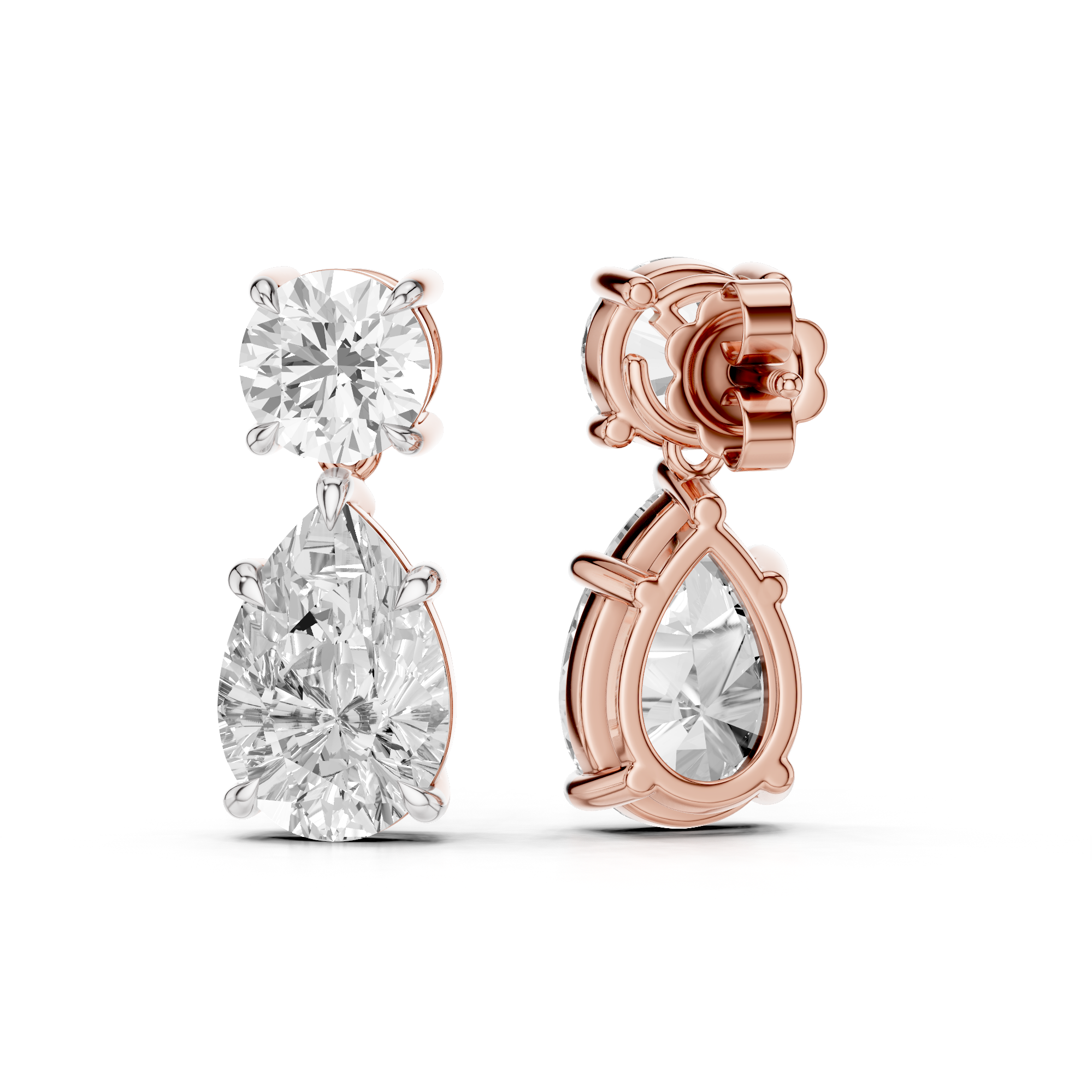 Opaline Pear Lab Grown Diamond Dangles Earrings