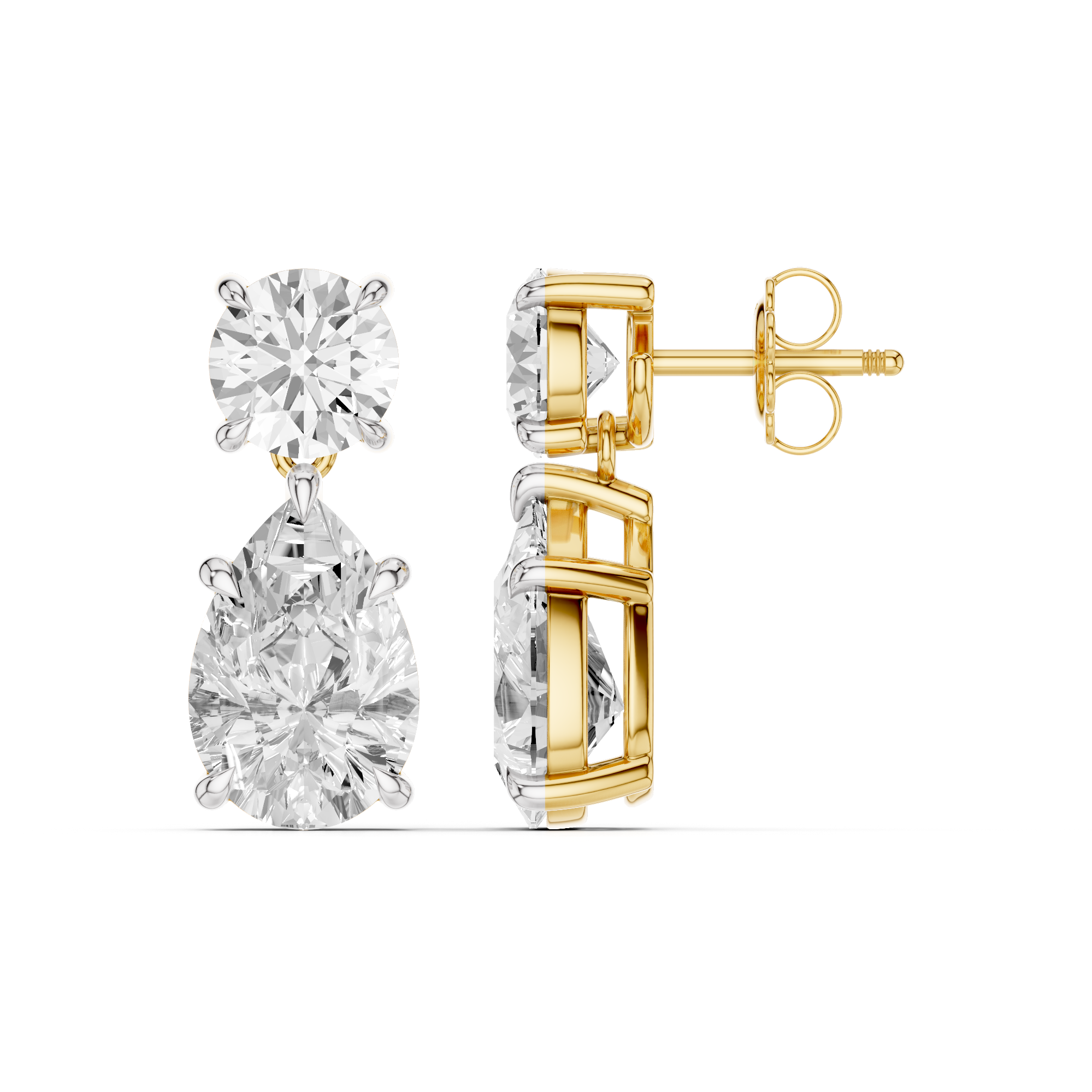 Opaline Pear Lab Grown Diamond Dangles Earrings