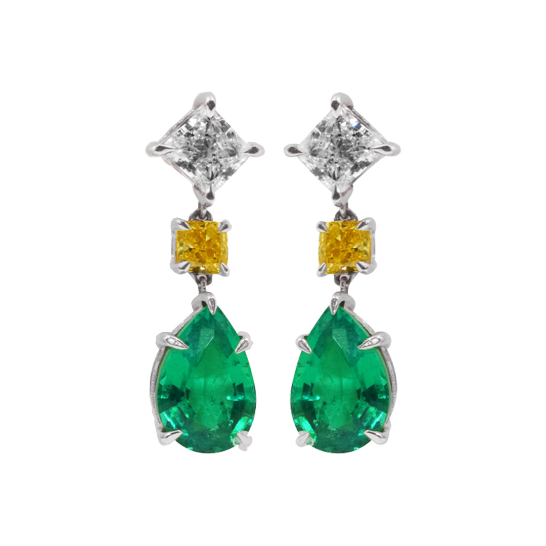 Verdant Glow Trio Earrings