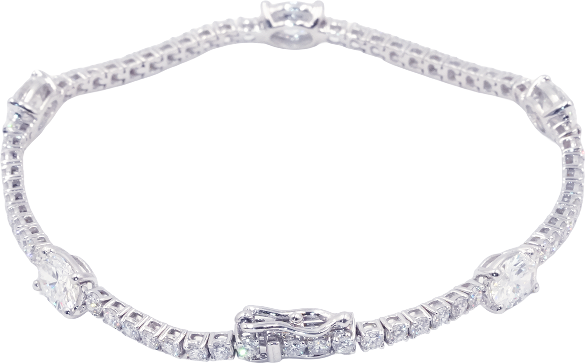 Oval Symphony Diamond Bracelet