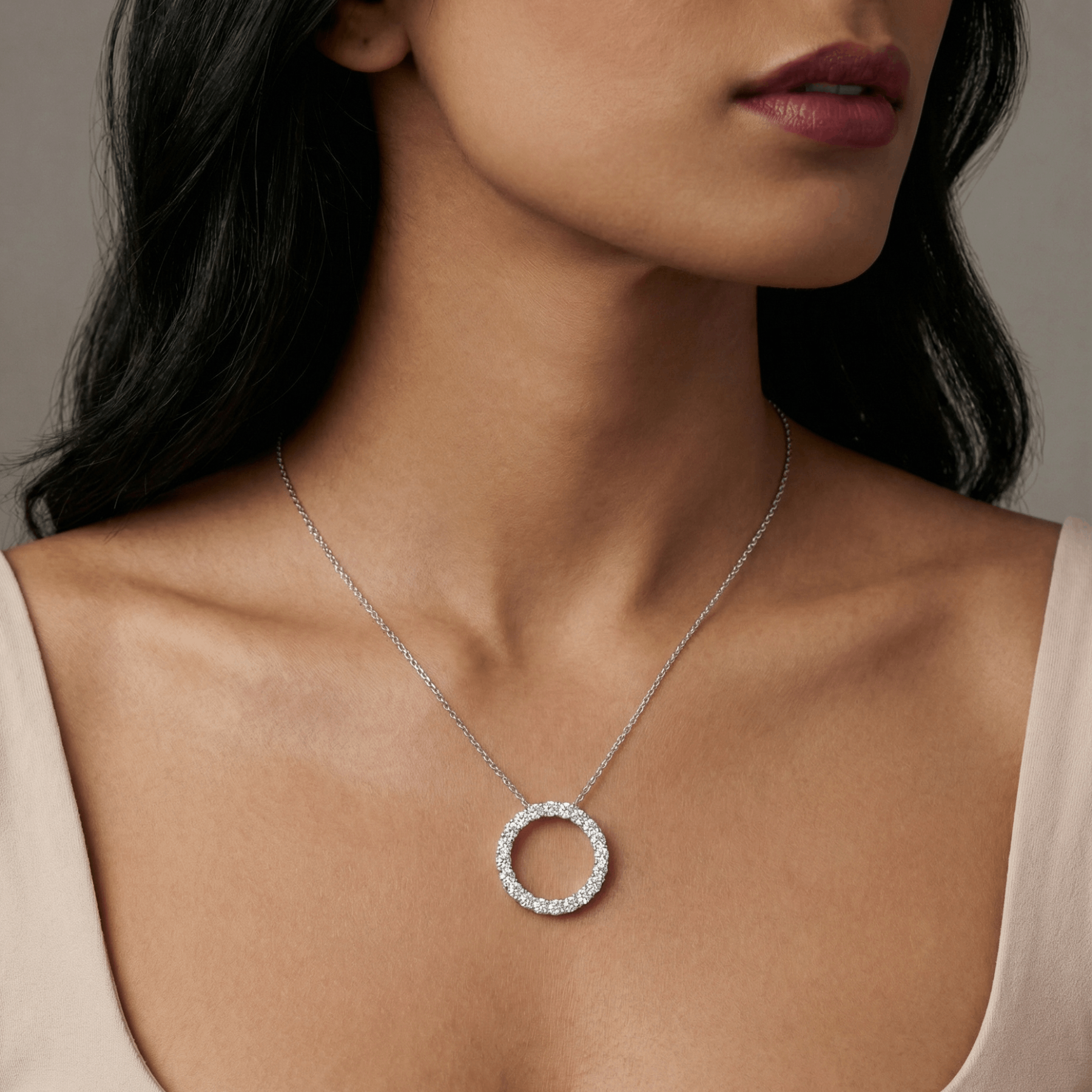 Halo Lab Grown Diamond Pendant