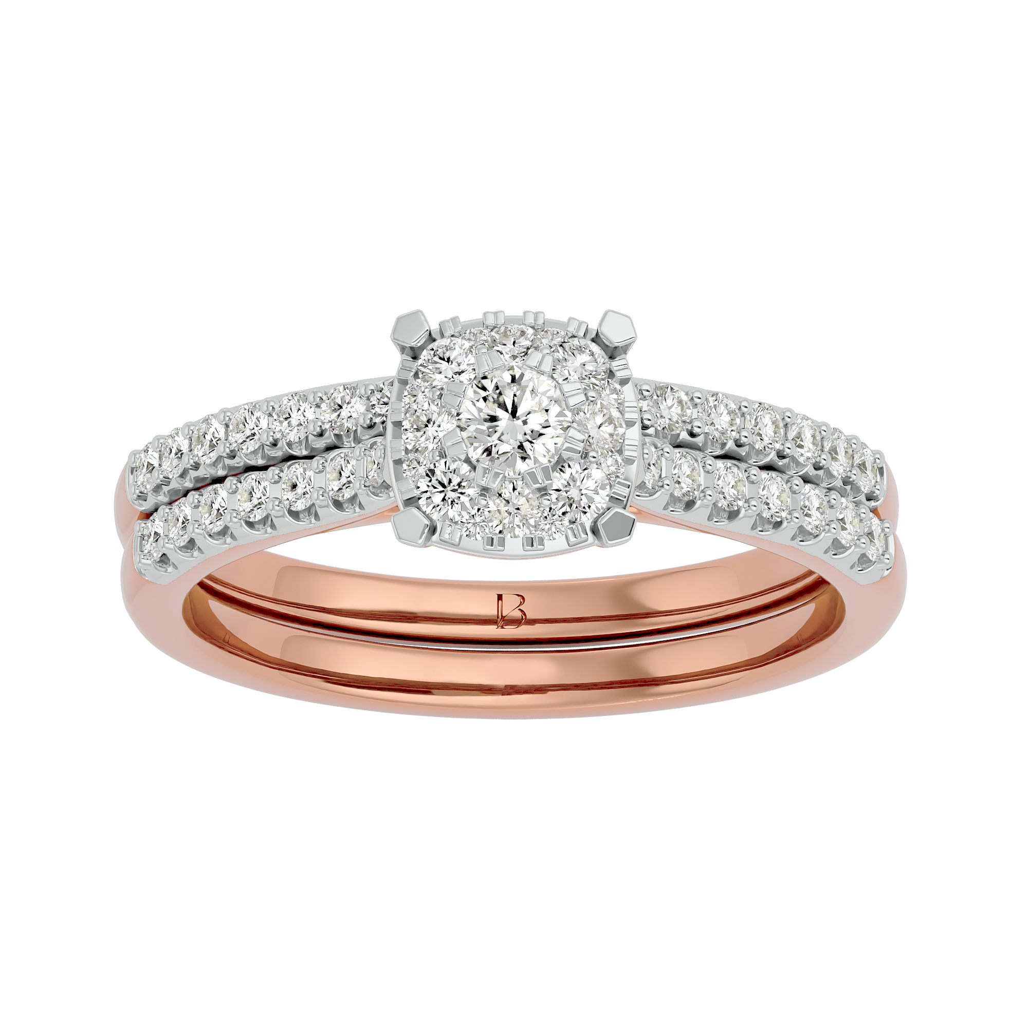 0.61 carat Rose Gold Engagement Diamond Ring - Blu Diamonds