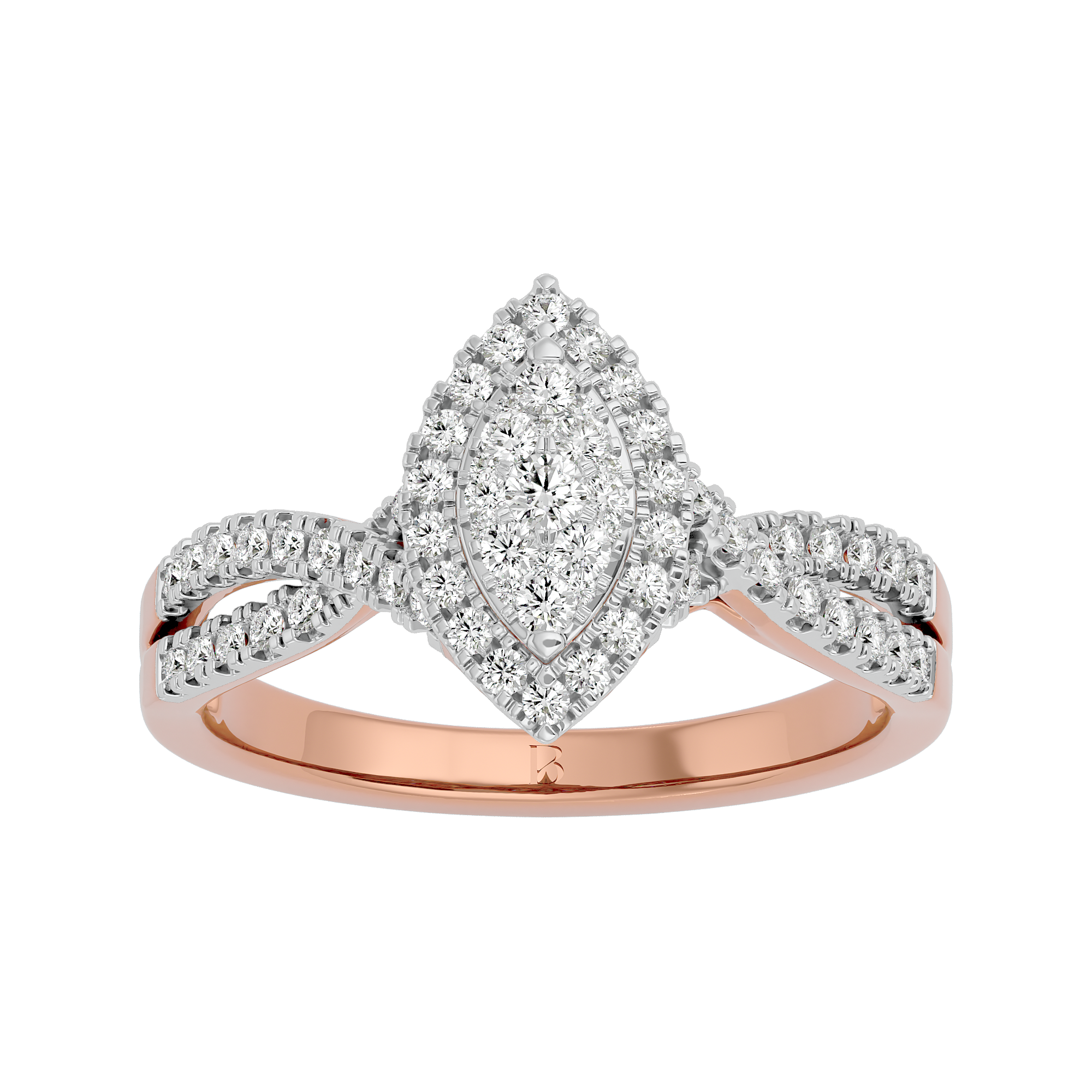 Rose Gold 0.55-carat Lab Grown Diamond Engagement Ring - Blu Diamonds