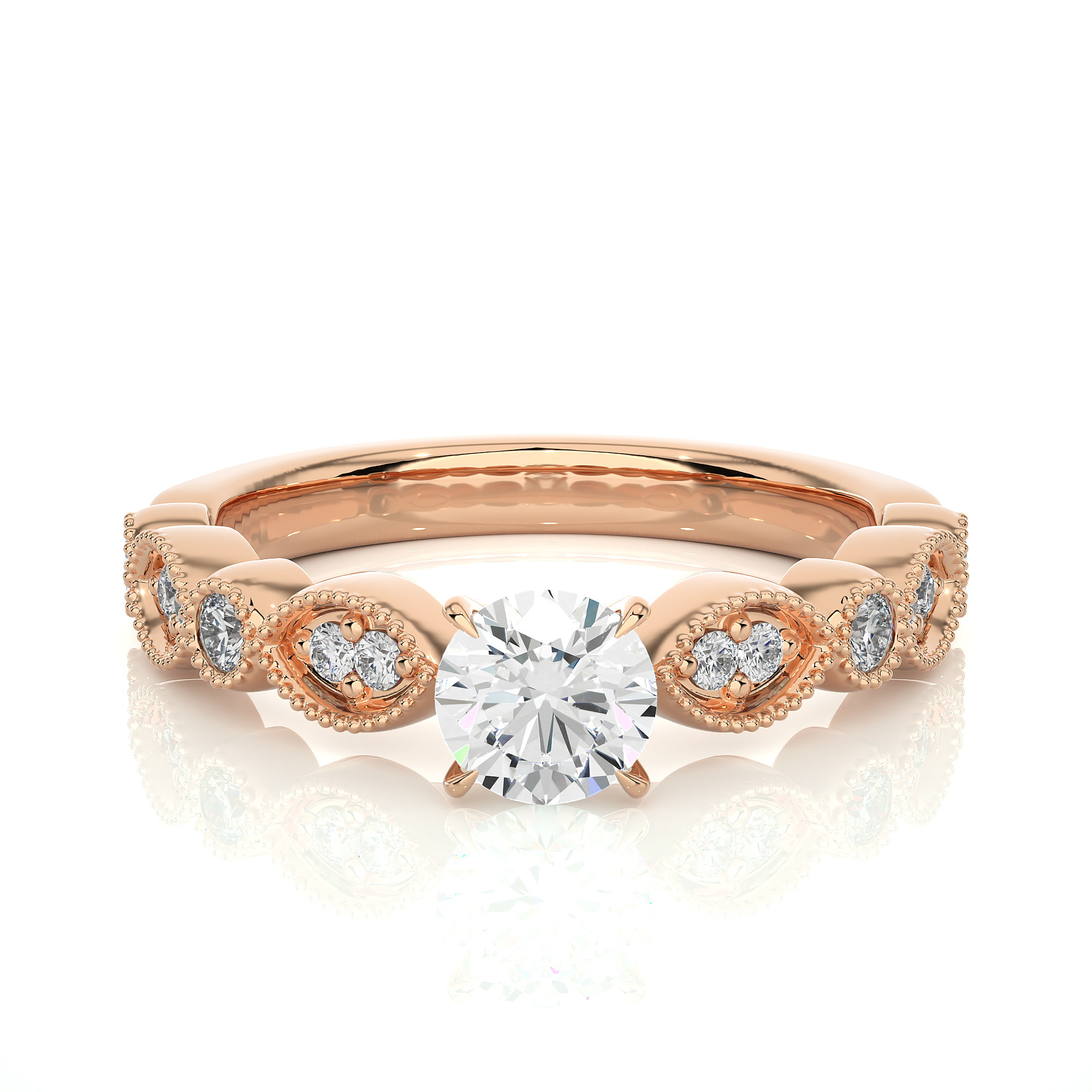 Victorian Splendor Solitaire Lab Grown Diamond Ring