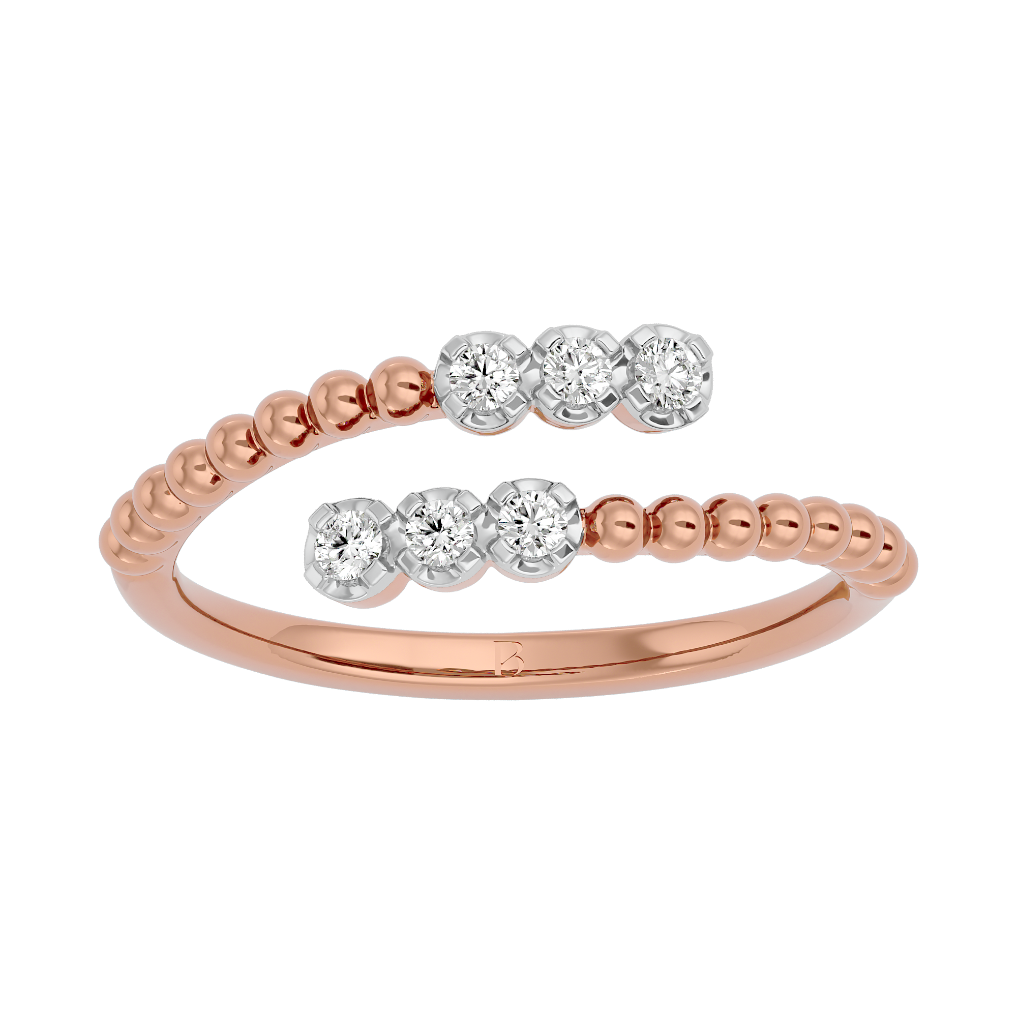 Rose Gold 0.16ct Diamond Promise Ring - Blu Diamonds