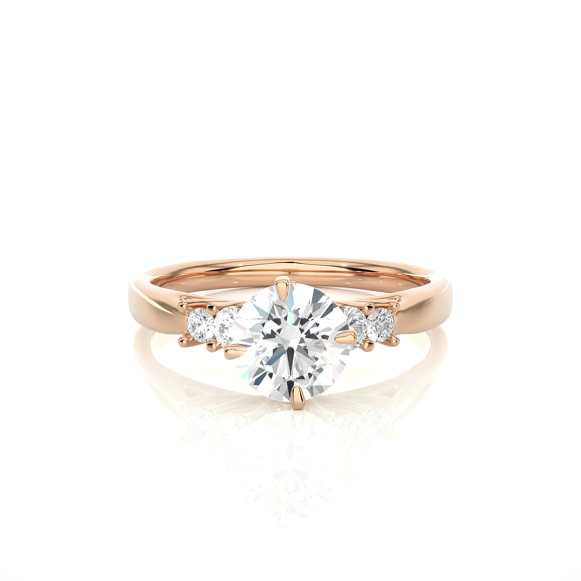 0.69Ct Solitaire Diamond Astrum Ring in Rose Gold - Blu Diamonds