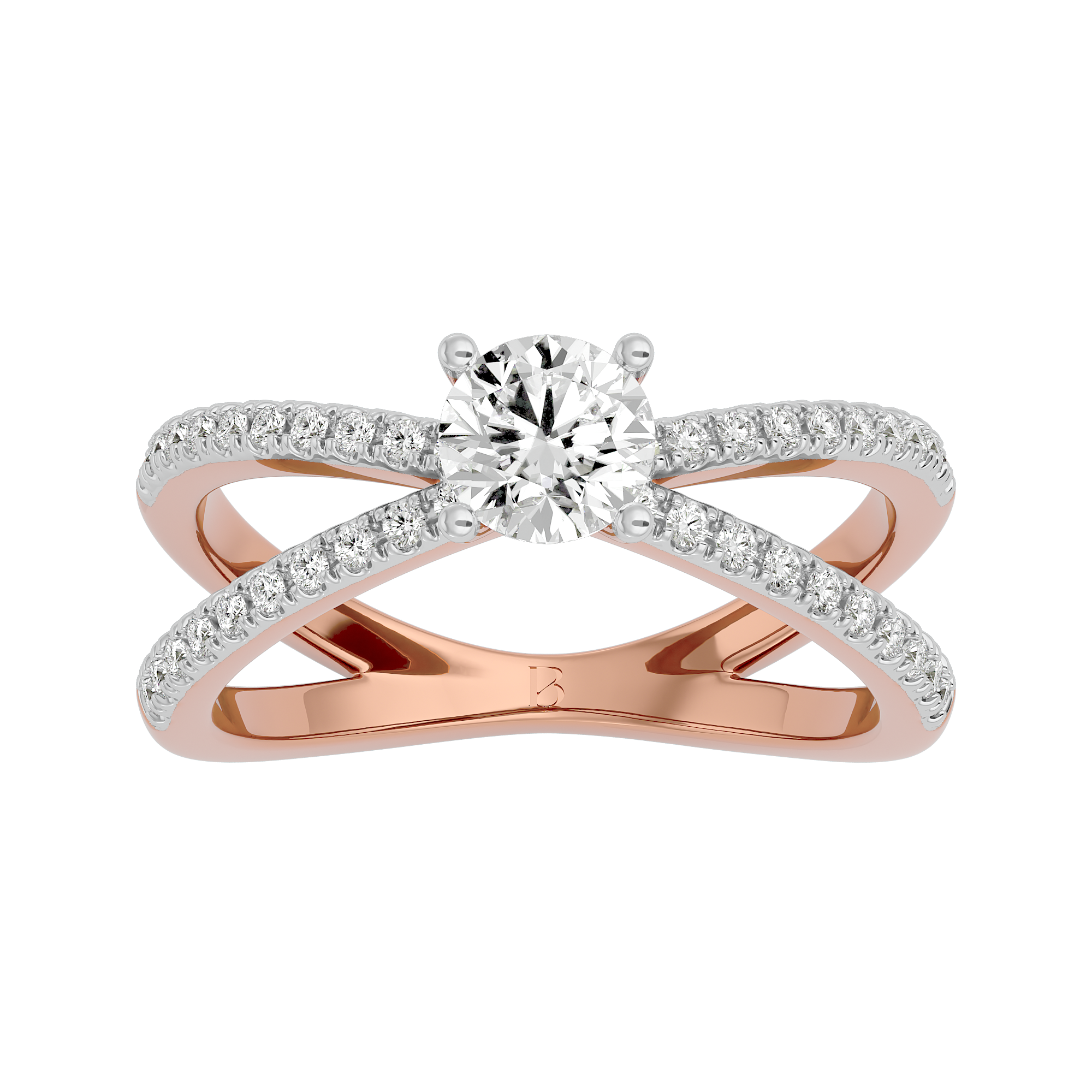 0.75 Ct Solitaire Lab Grown Diamond Ring in Rose Gold - Blu Diamonds