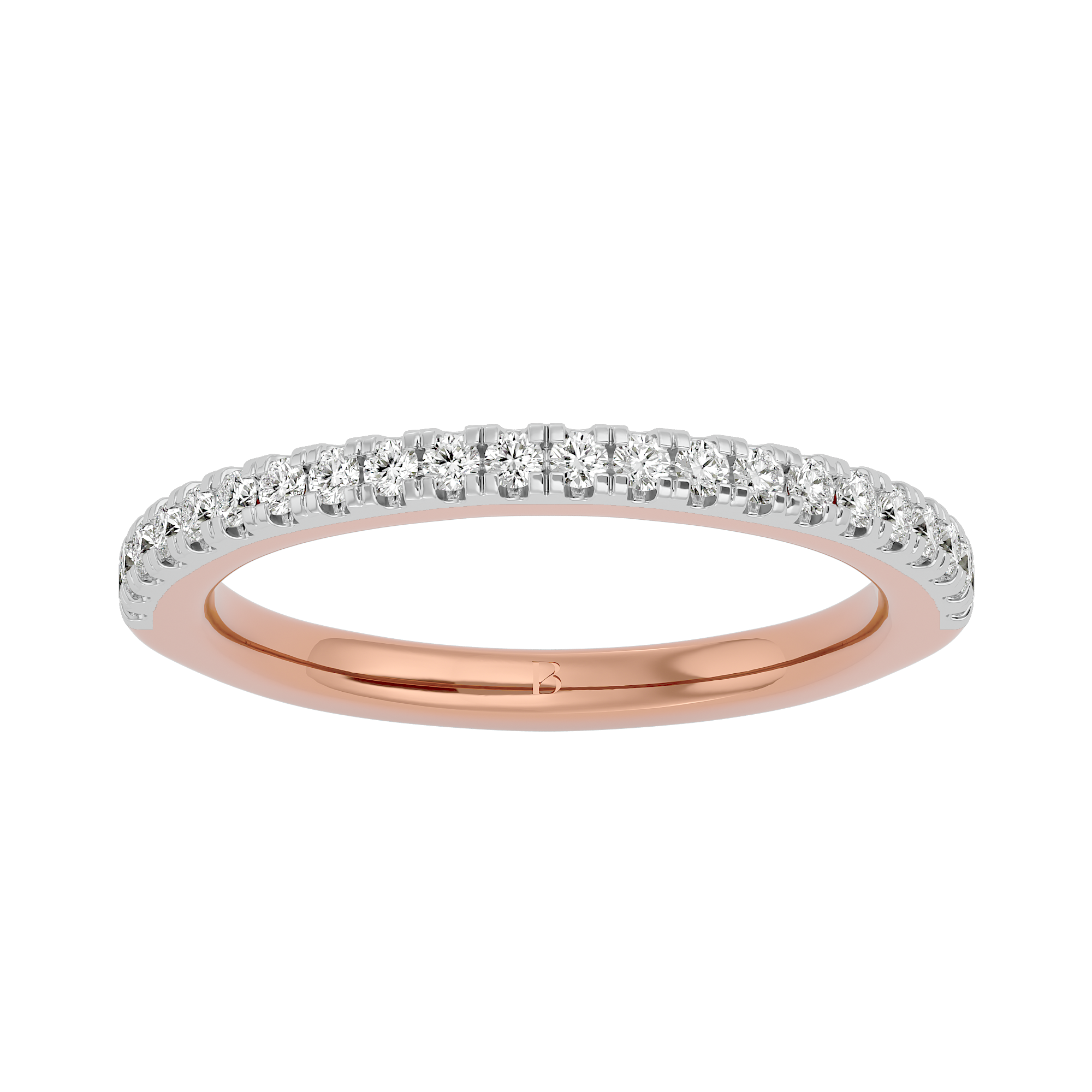 0.28 Ct Solitaire Promise Ring in 14Kt Rose Gold - Blu Diamonds