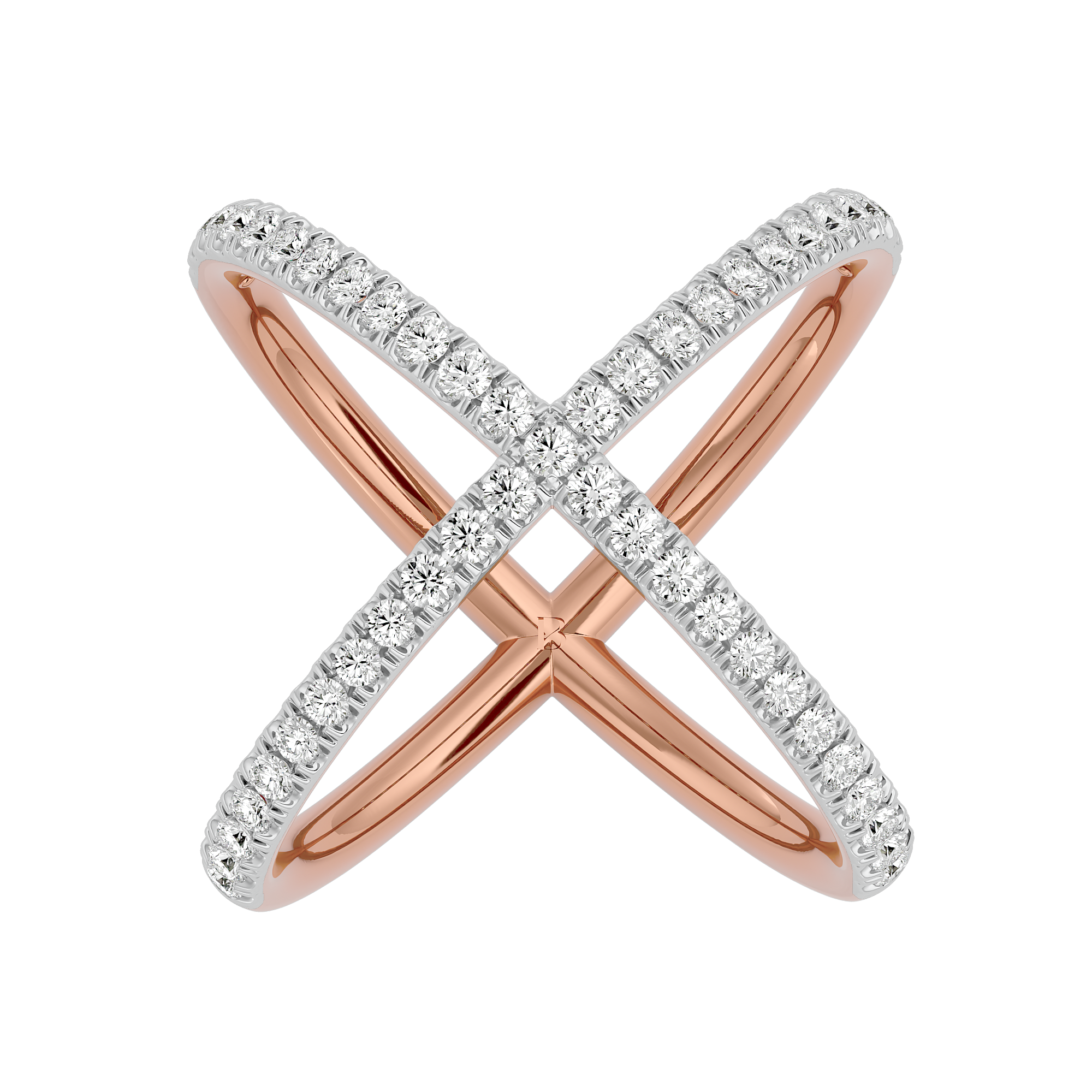 0.81 Ct Celestial Twist Lab Grown Diamond Eternity Ring in 14kt Rose Gold - Blu Diamonds