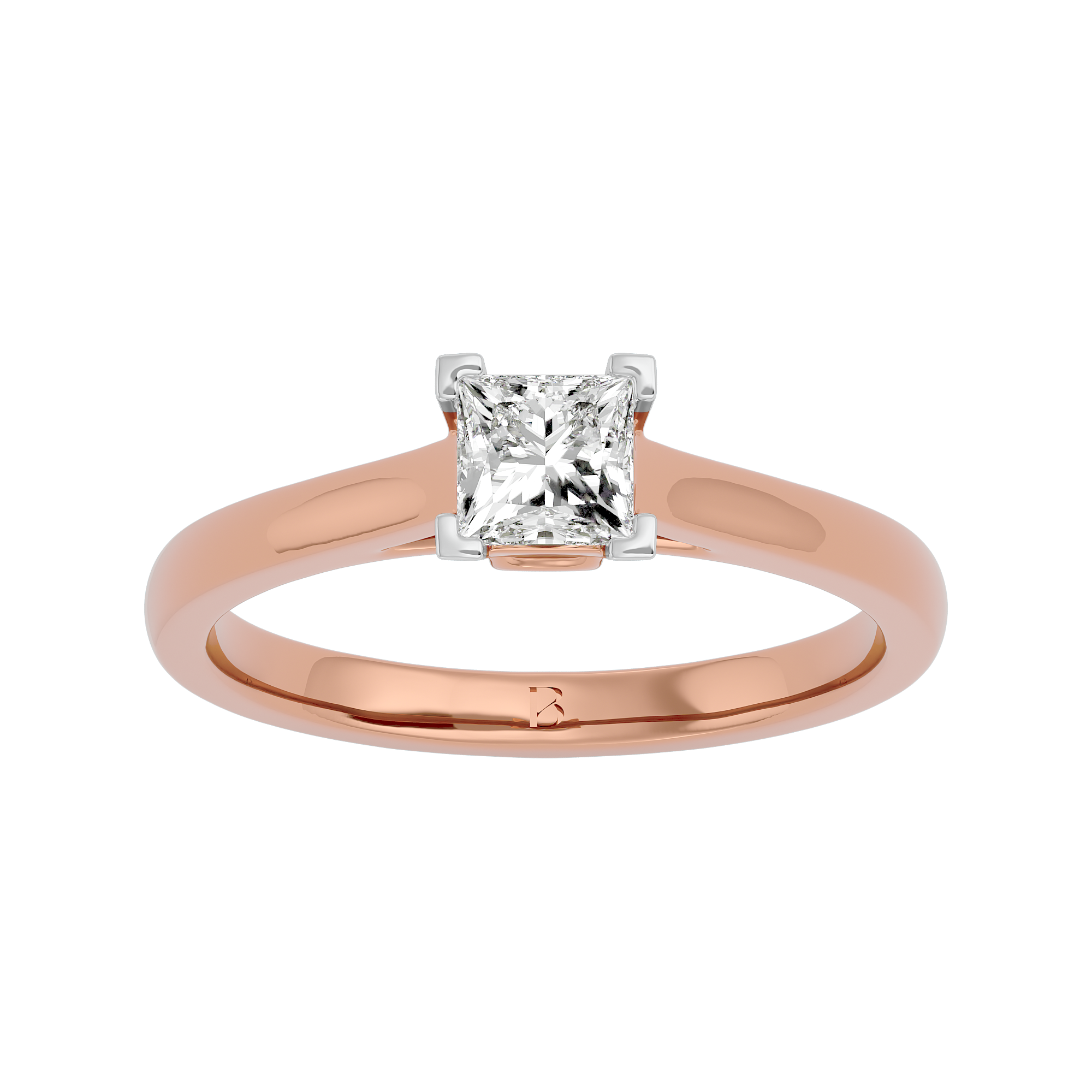 Solitaire Lab Grown Diamond Ring in 14Kt  Rose Gold