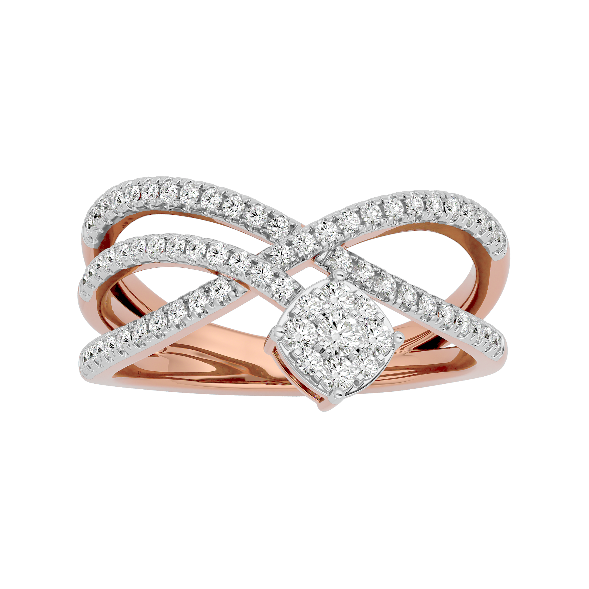 0.54 Carat Diamond Ring in Rose Gold - Blu Diamonds