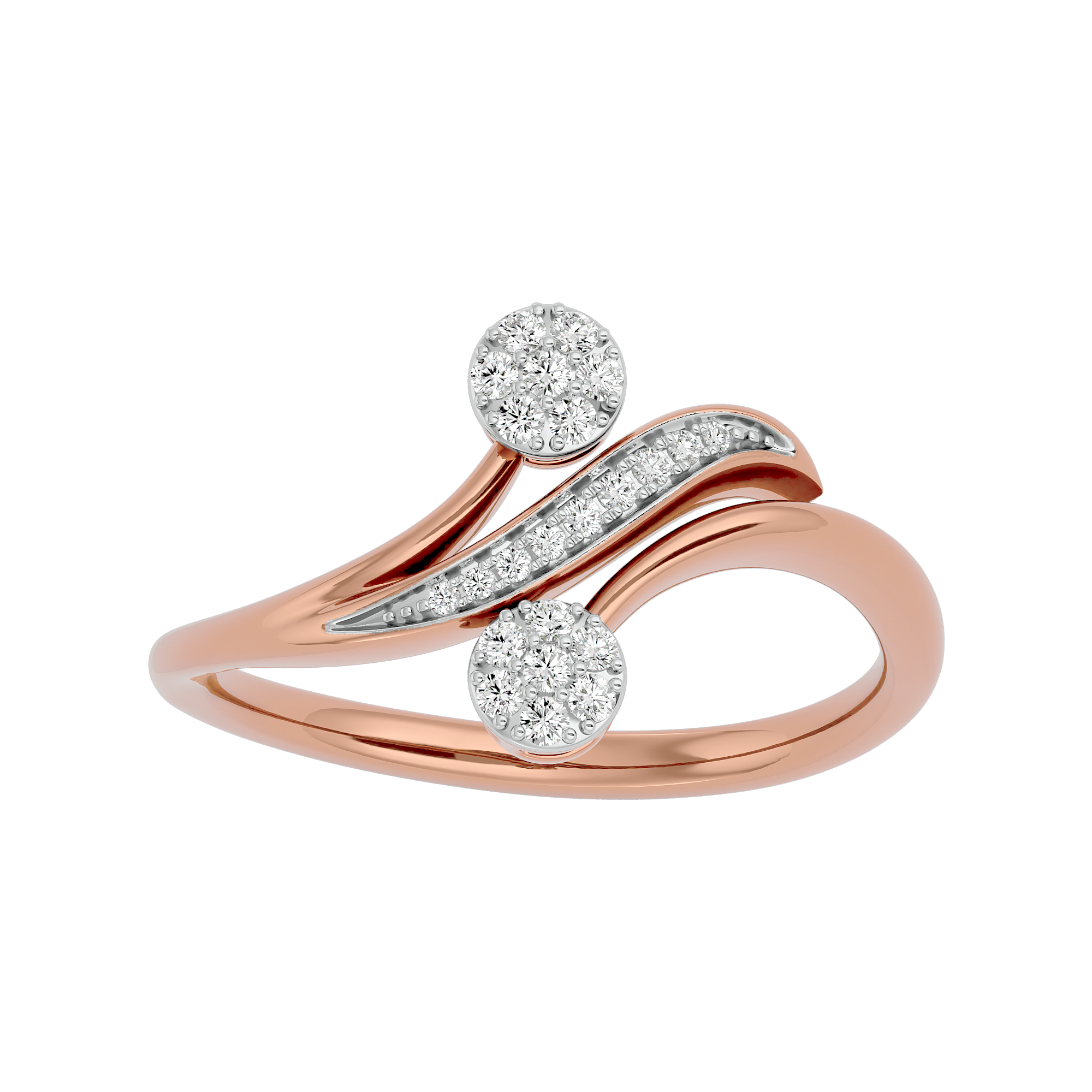 0.14 Ct Eternity Diamond Ring in Rose Gold - Blu Diamonds