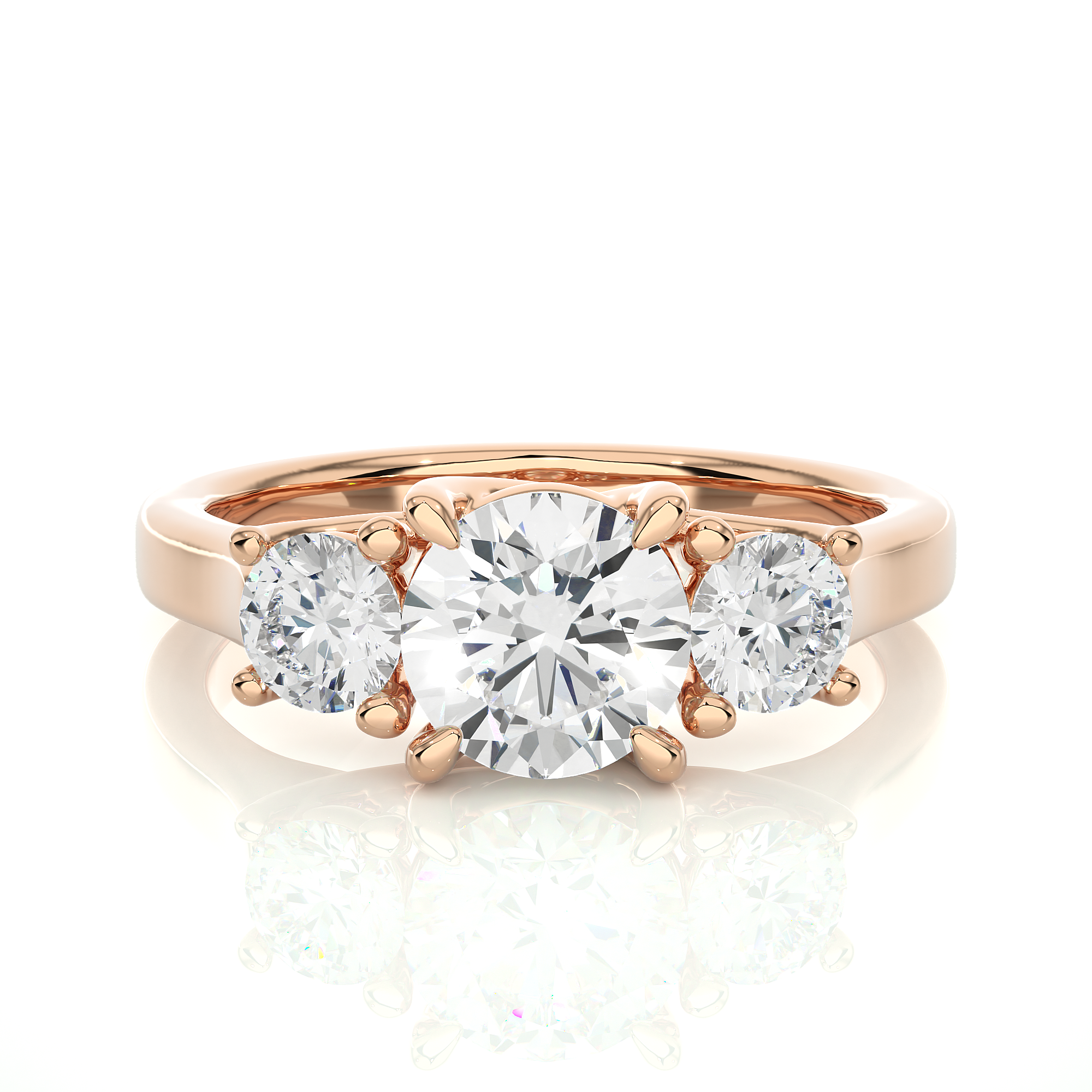 Trifusion Solitaire Lab Grown Diamond Ring