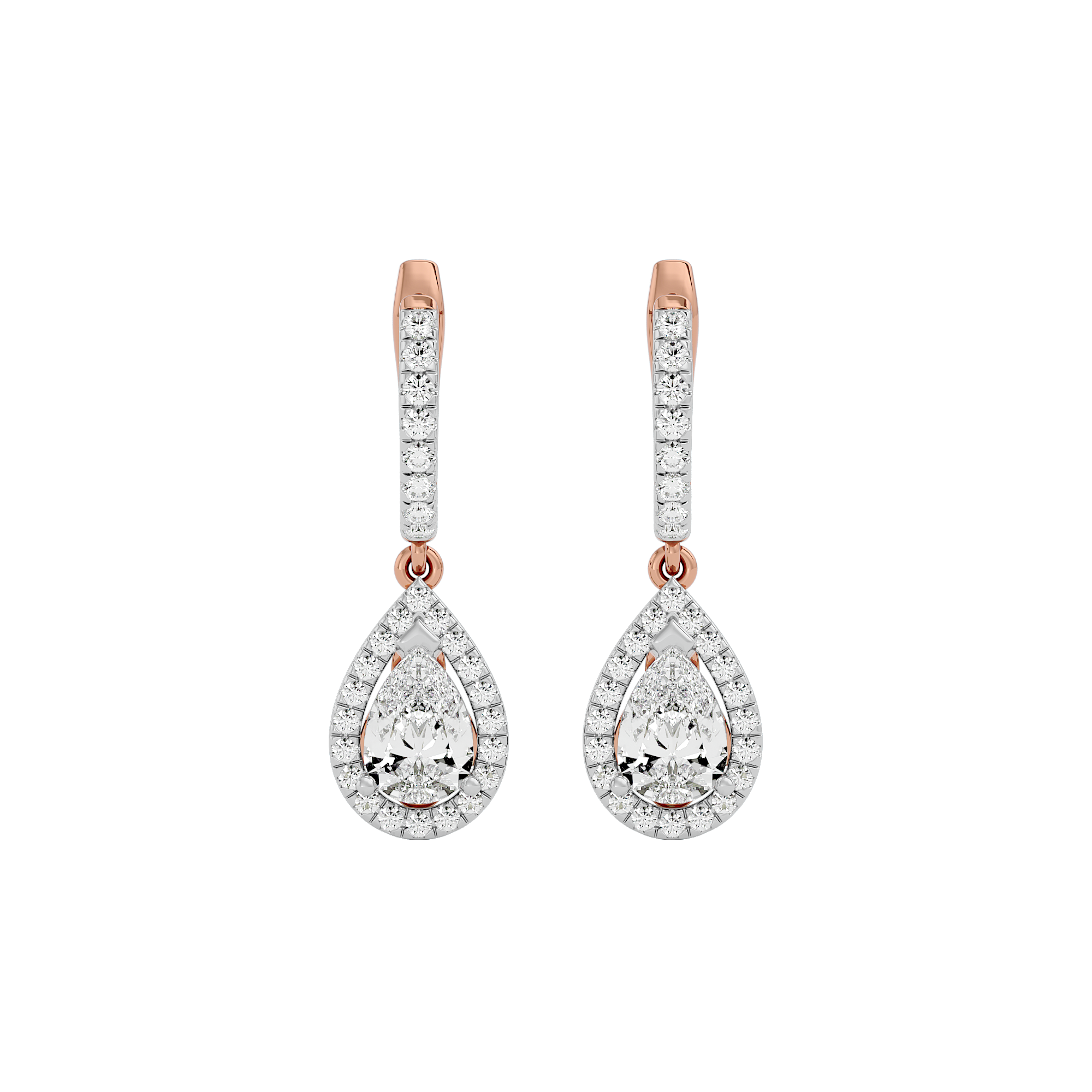 Lustre Pear Lab Grown Diamond Earrings