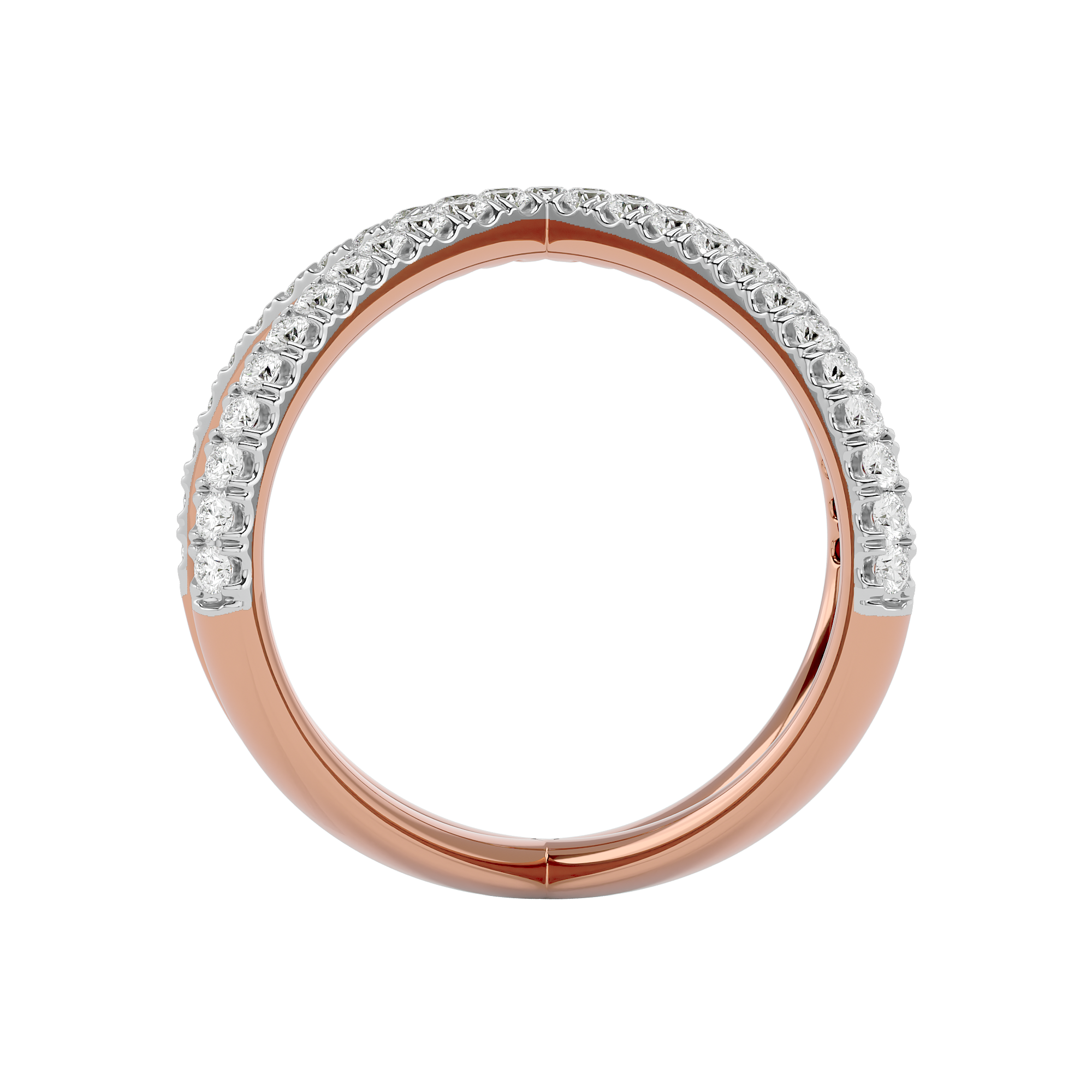 0.81 Ct Celestial Twist Lab Grown Diamond Eternity Ring in Rose Gold - Blu Diamonds