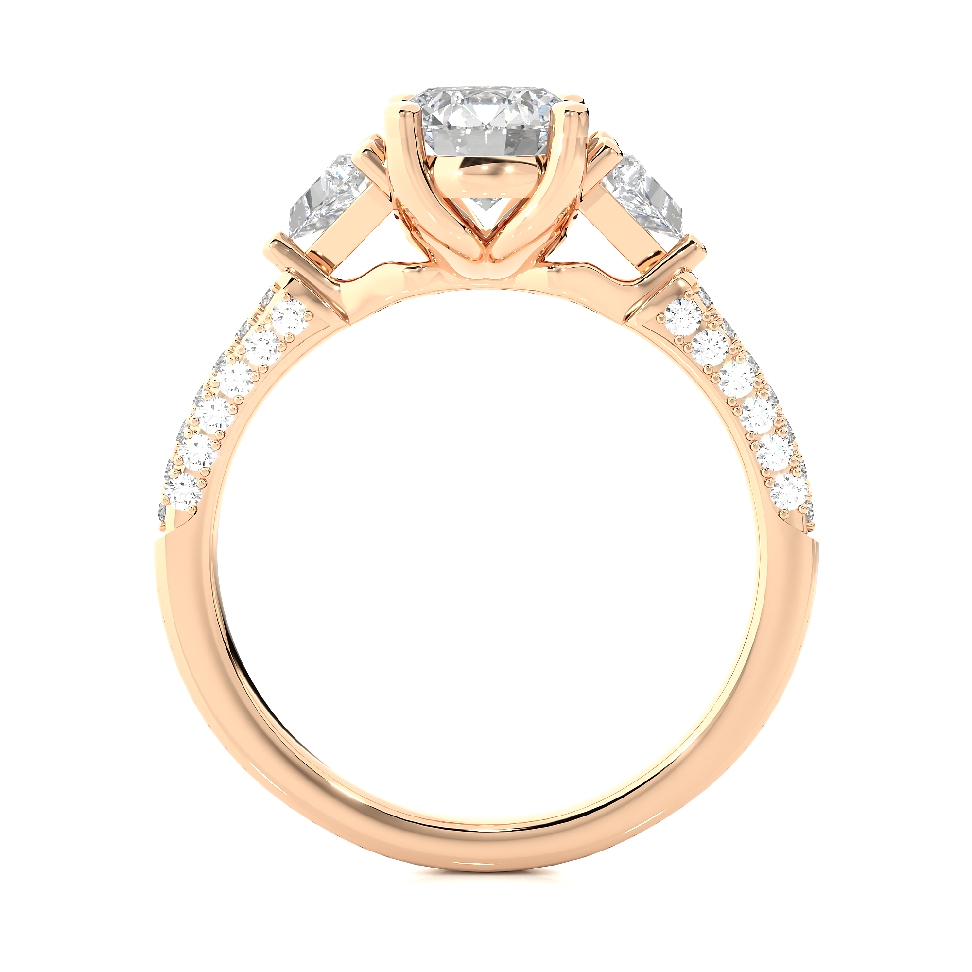 1.63Ct Round Solitaire Diamond Ring in 14Kt Rose Gold - Blu Diamonds