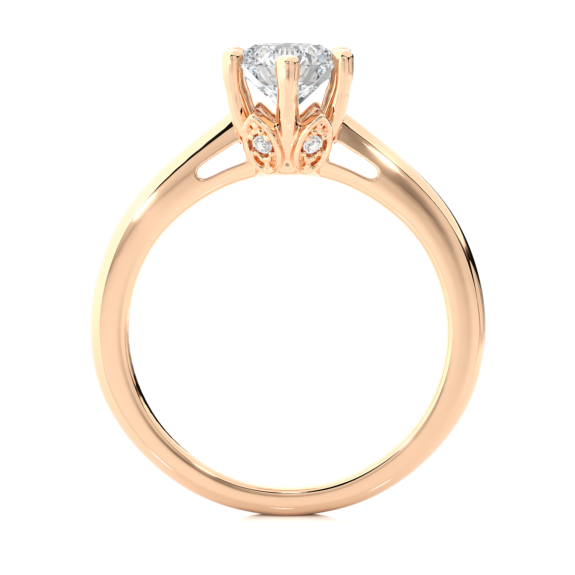 Cerulean Whisper Solitaire Lab Grown Diamond Ring