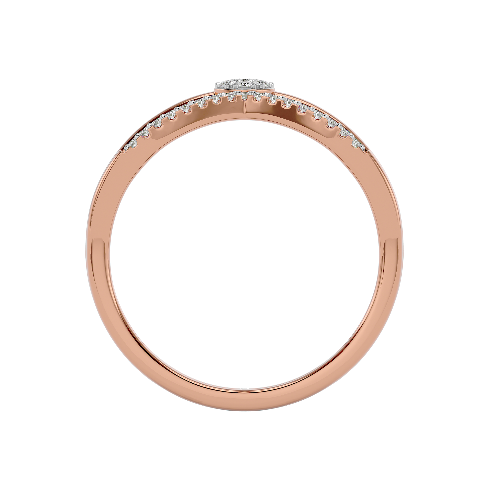 0.09Ct Daily Wear Diamond Ring in Rose Gold - Blu DIamonds