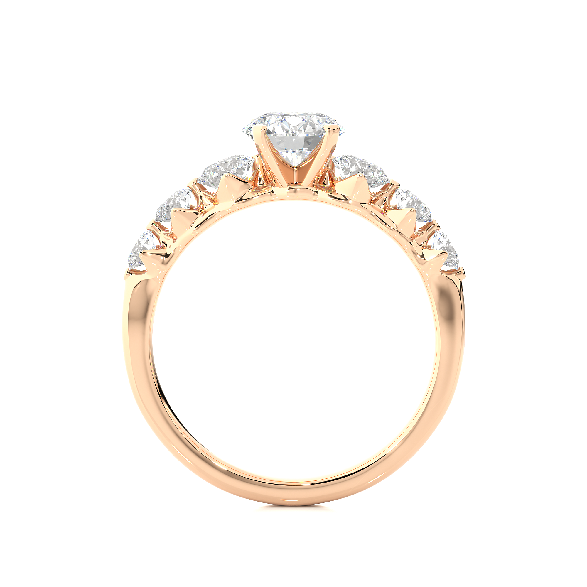1.43Ct Round Solitaire Diamond Ring in 14Kt Rose Gold - Blu Diamonds