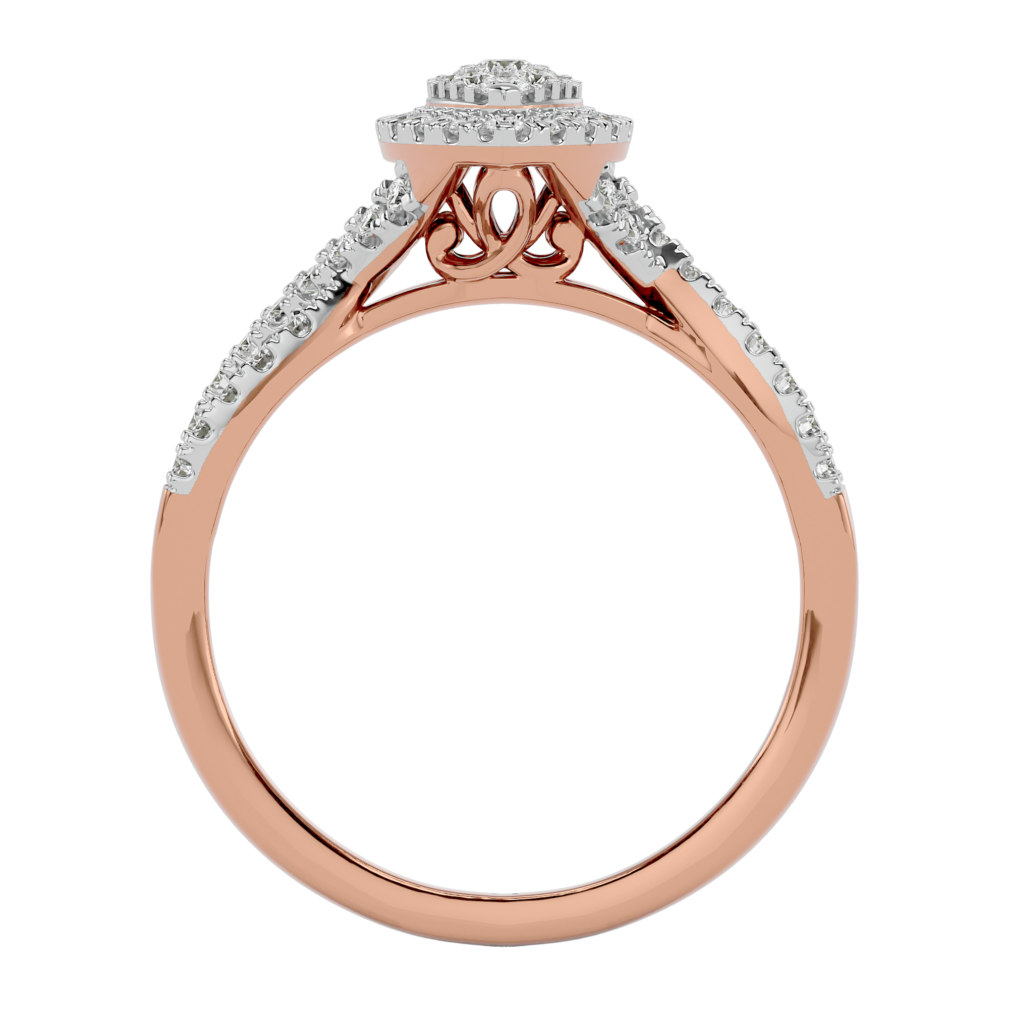  0.55-carat Lab Grown Diamond Engagement Ring in Rose Gold - Blu Diamonds