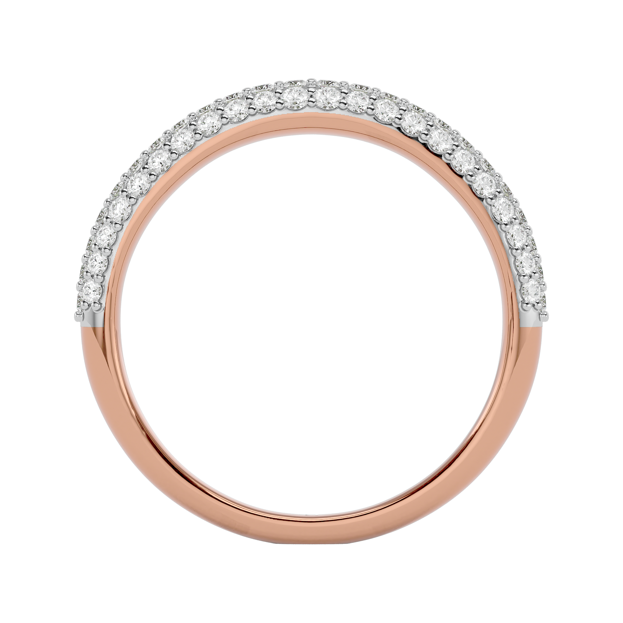1 Carat Round Cut Diamond Ring in 14kt Rose Gold - Blu Diamonds