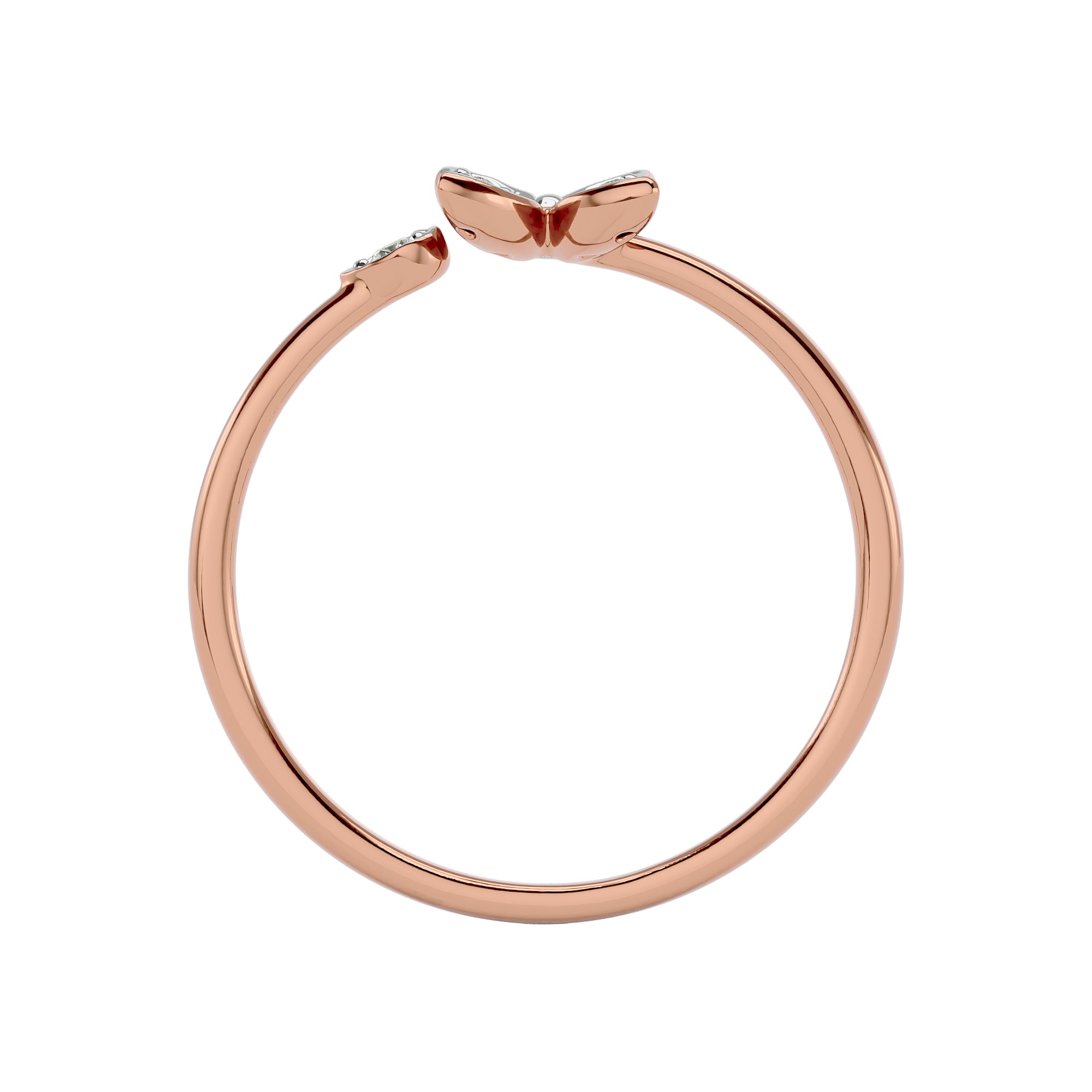 0.87Ct Daily Wear Diamond Ring in Rose Gold  - Blu Diamonds