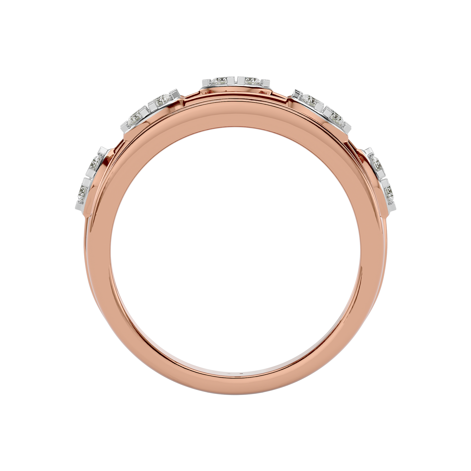 0.58Ct Diamond Wedding Ring in Rose Gold - Blu Diamonds