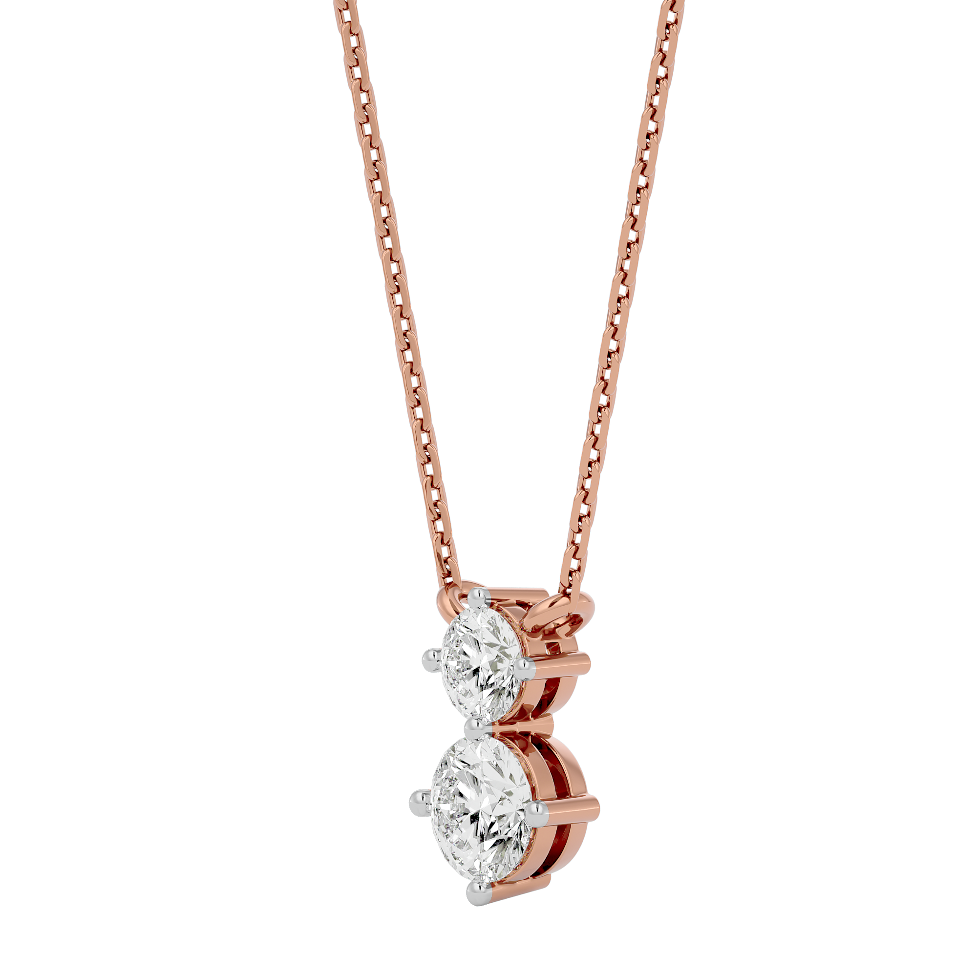 Double Brilliance Solitaire Lab Grown Diamond Pendant