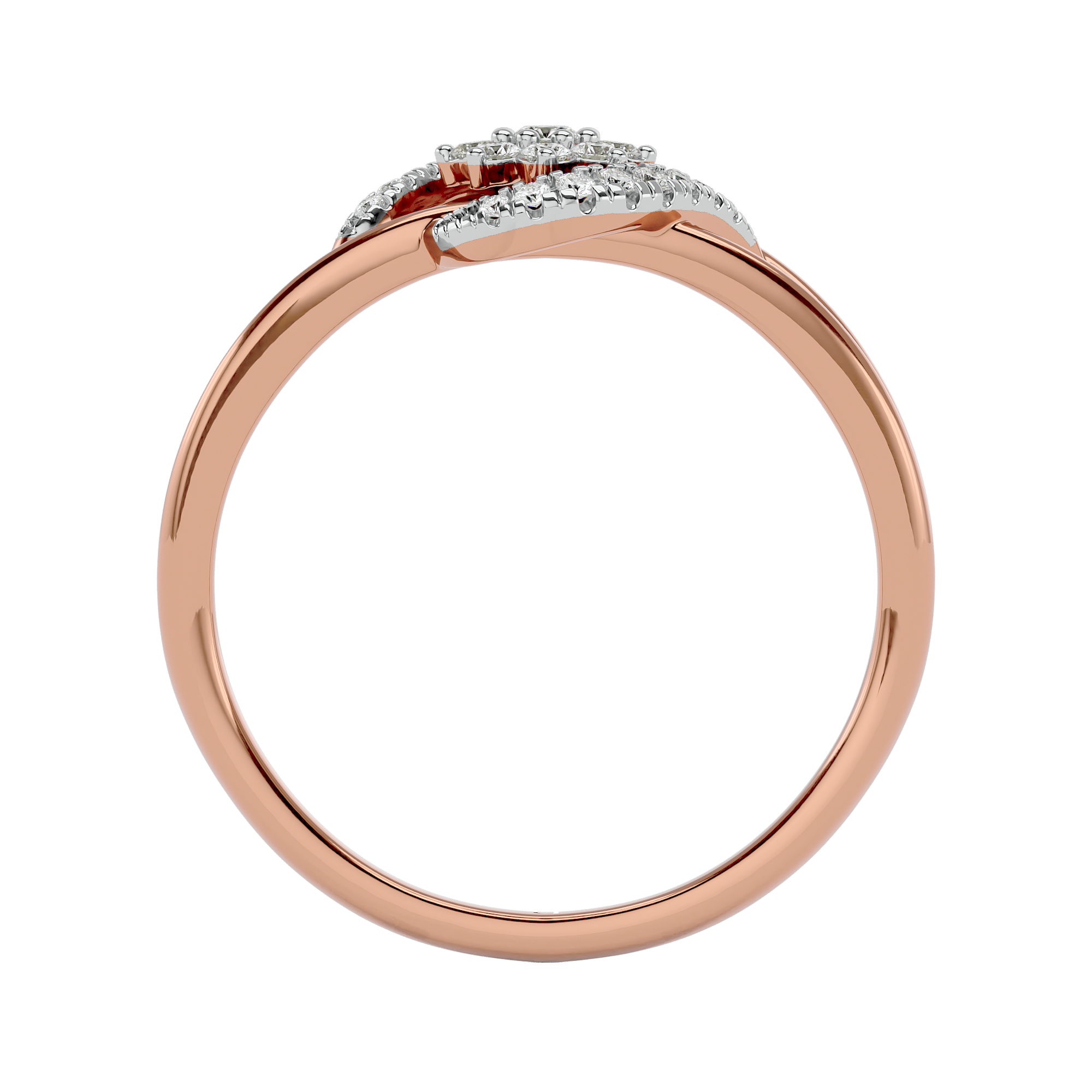 0.17 Carat Diamond Ring in Rose Gold - Blu Diamonds