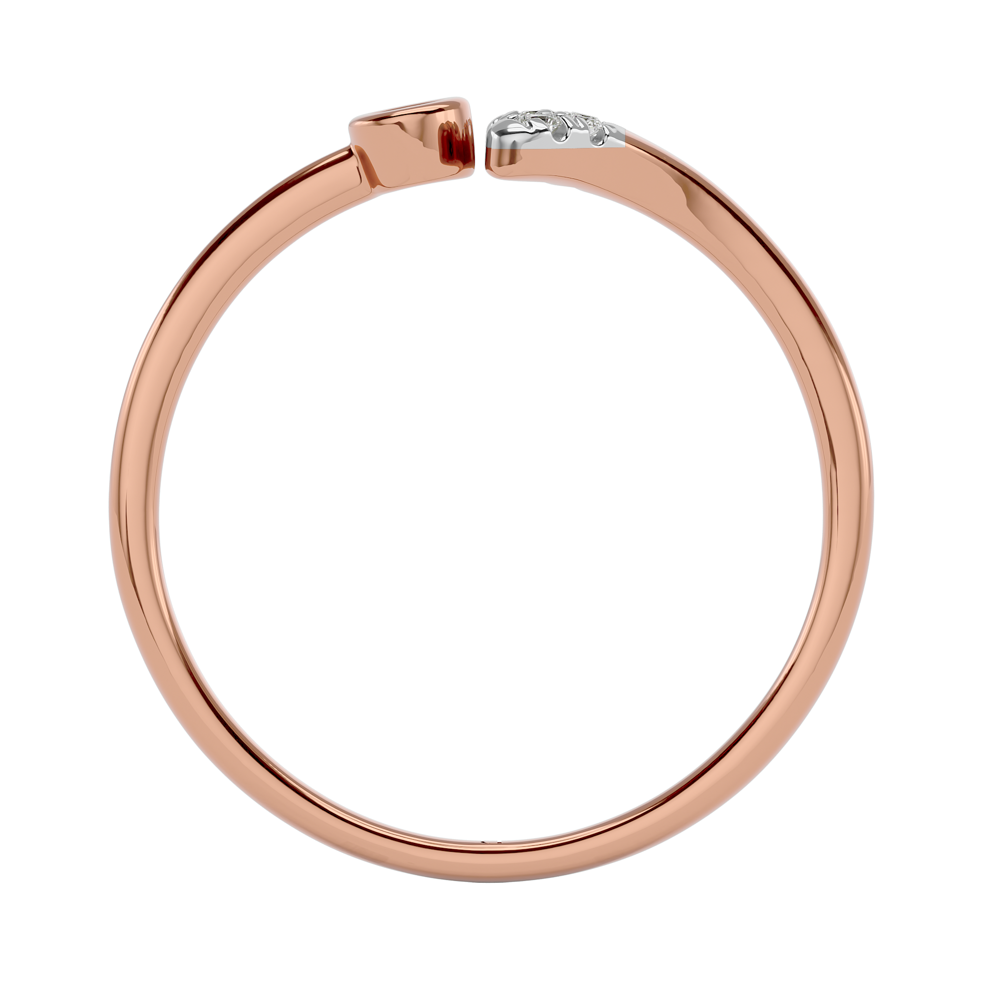 0.04Ct Lab Grown Diamond Ring in 14KT Rose Gold - Blu Diamonds