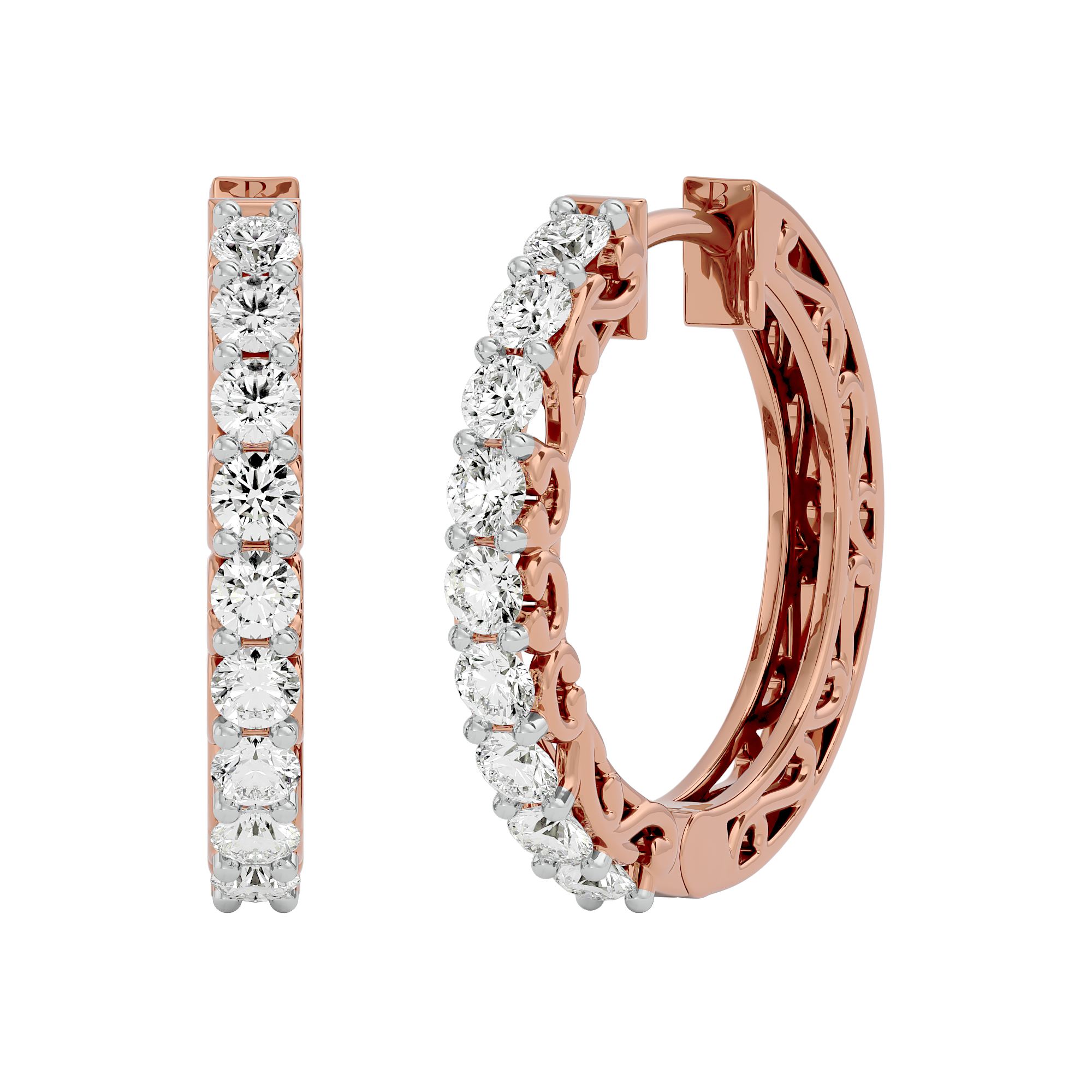 Elegant Whirl Lab Grown Diamond Earrings