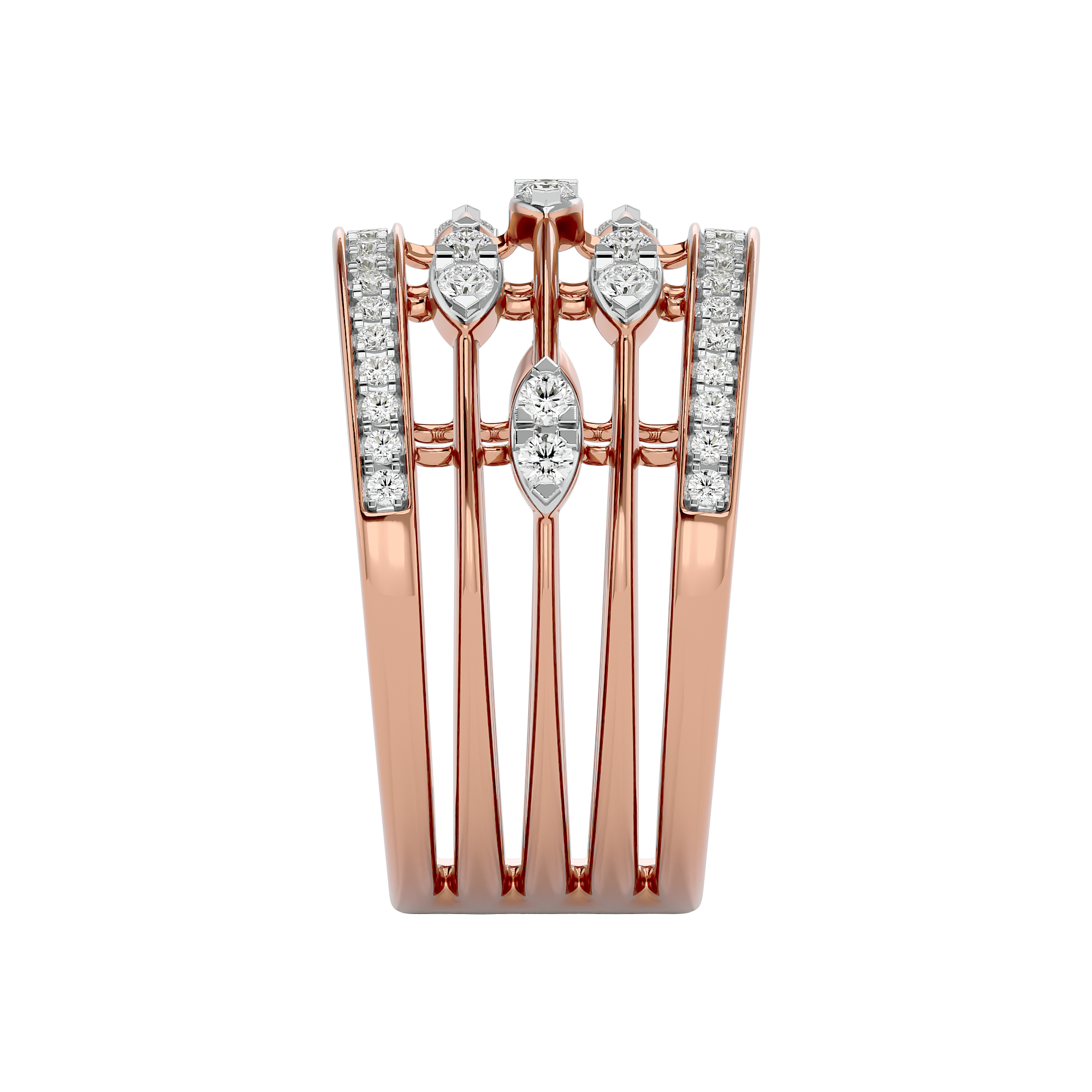 Rose Gold 0.58Ct Diamond Wedding Ring - Blu Diamonds