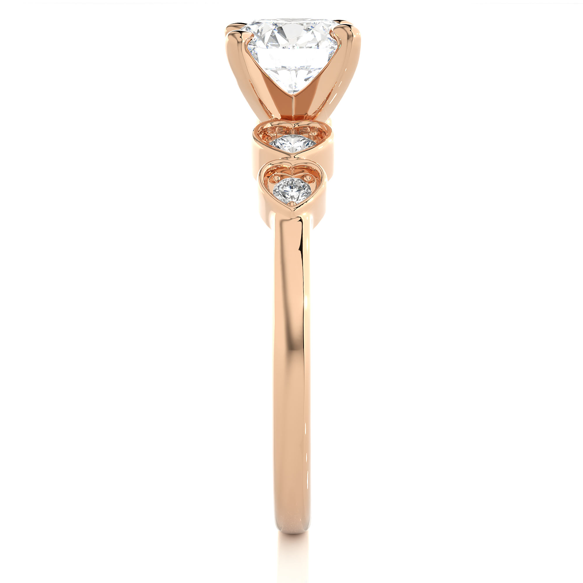 1.21 Ct Round Solitaire Diamond Ring in Rose Gold - Blu Diamonds