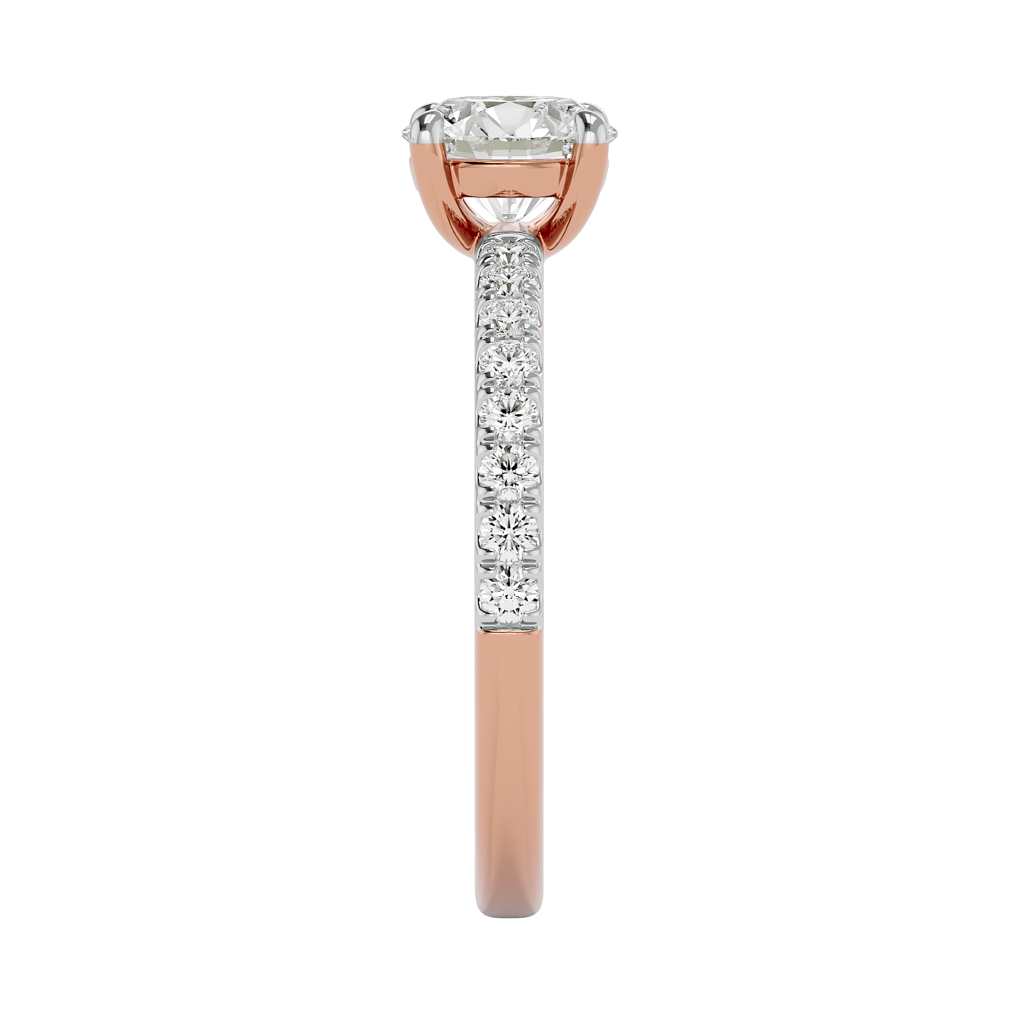 Rose Gold Solitaire Lab Grown Diamond Ring - Blu Diamonds