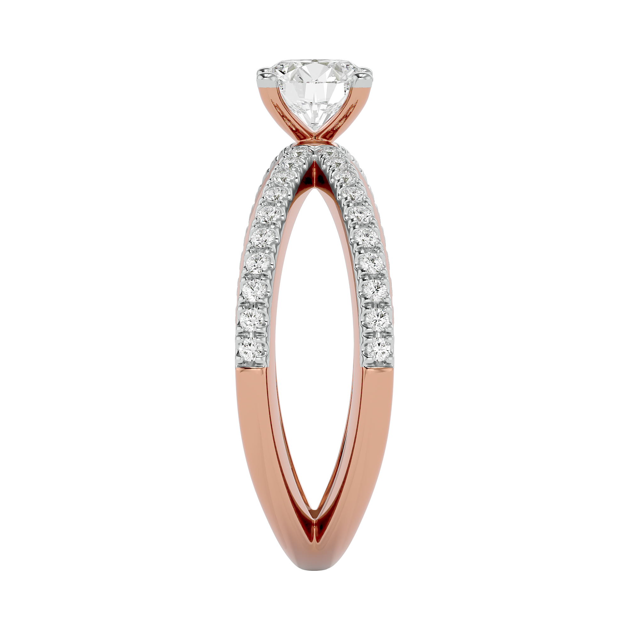 0.75 Carat Solitaire Round Lab Grown Diamond Ring in Rose Gold  