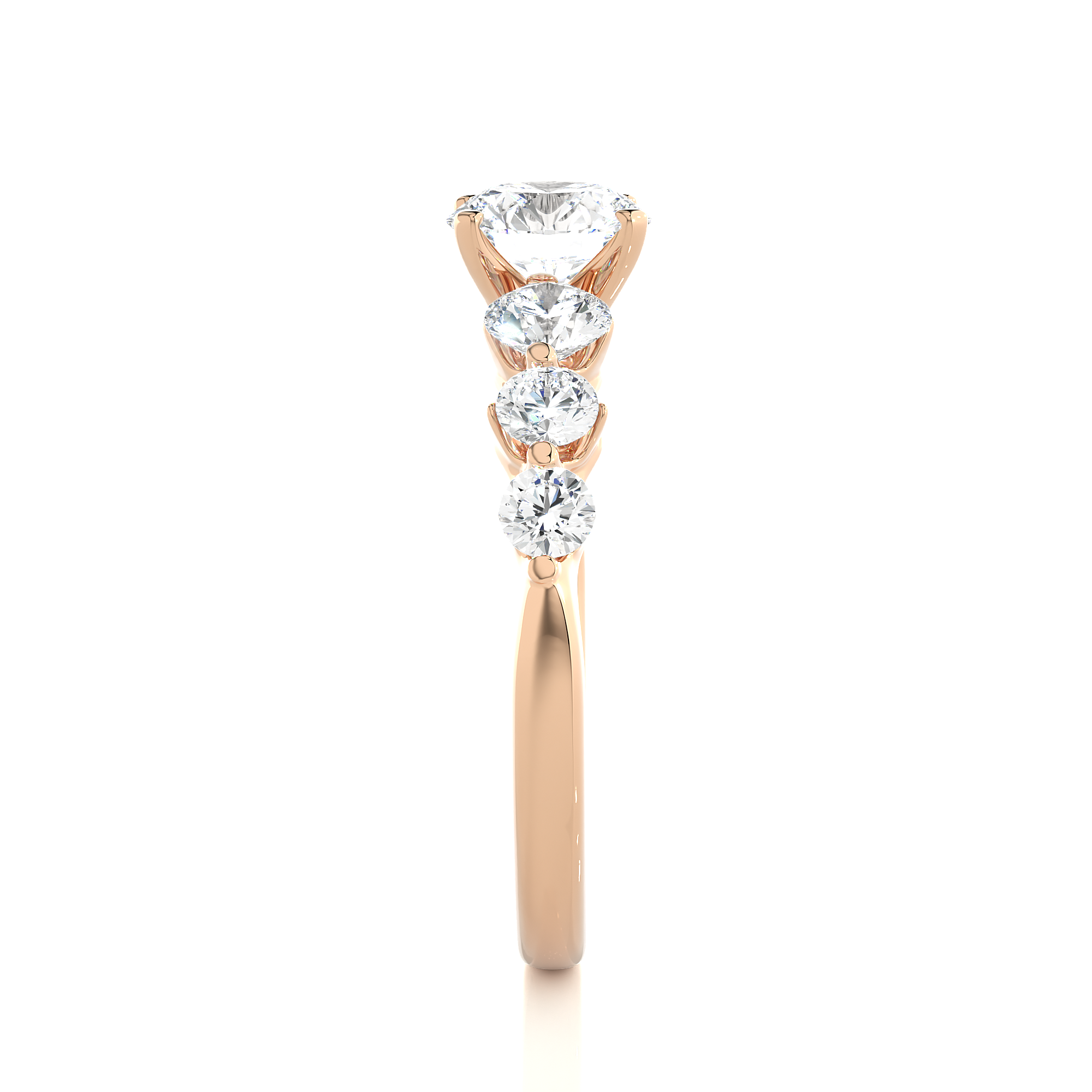 1.43Ct Round Solitaire Diamond With Rose Gold Ring - Blu Diamonds