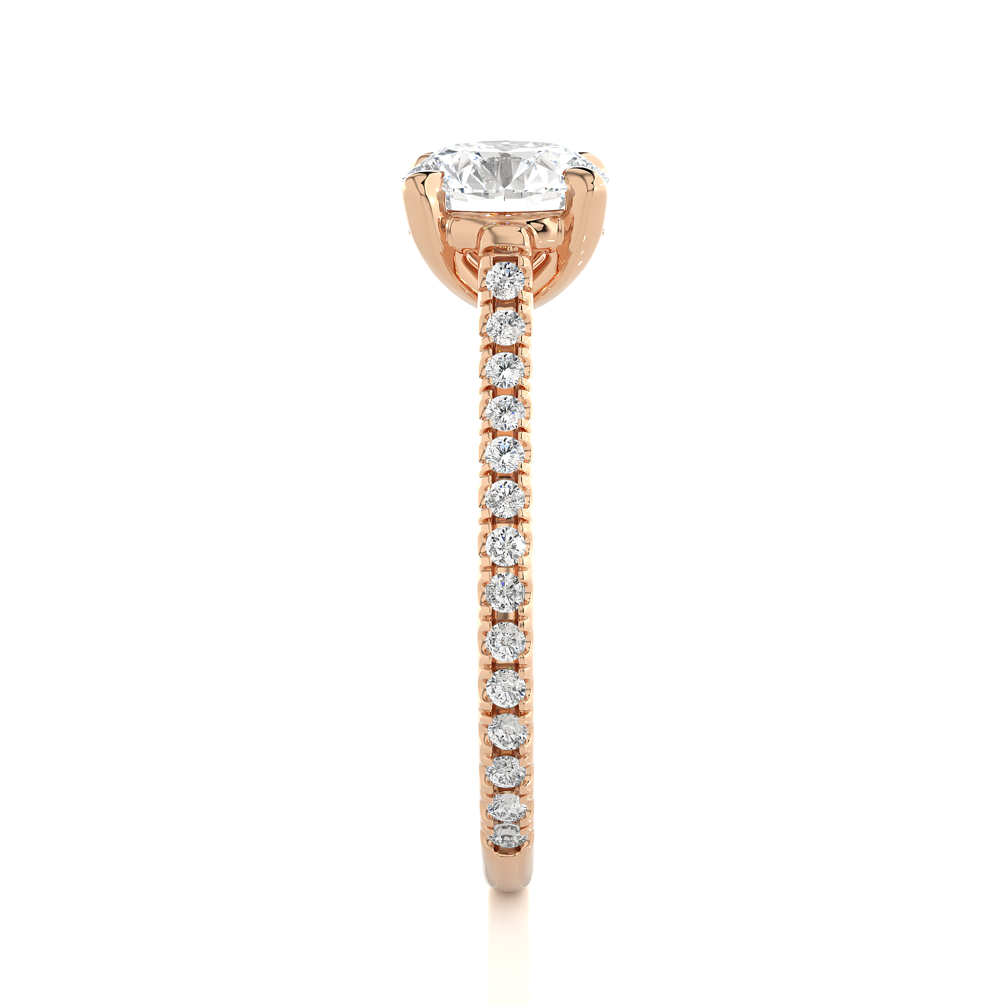 1.58Ct Round Cut Solitaire diamond Ring in Rose Gold - Blu Diamonds