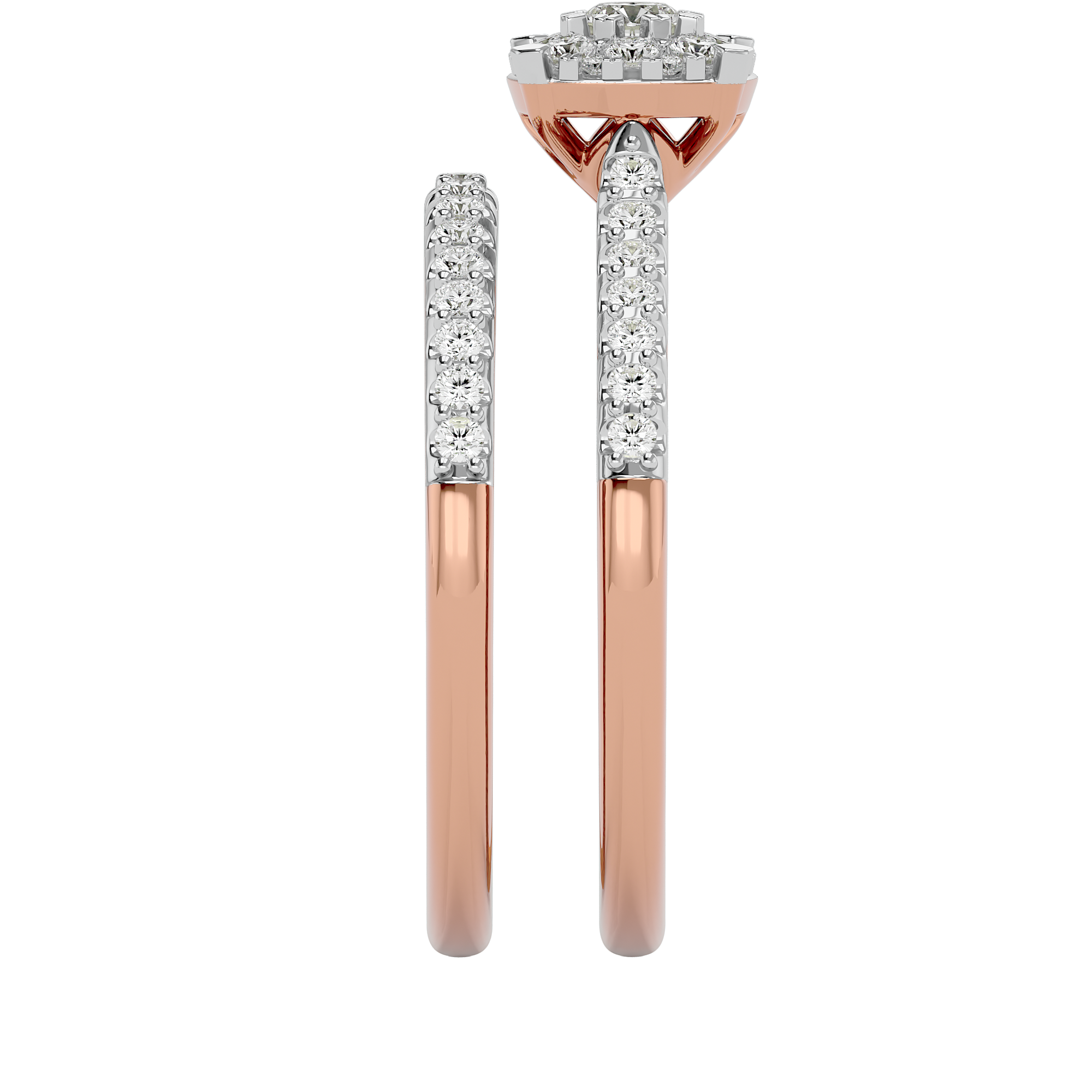 0.61 ct Lab Grown Diamond Ring in 14Kt Rose Gold - Blu Diamonds