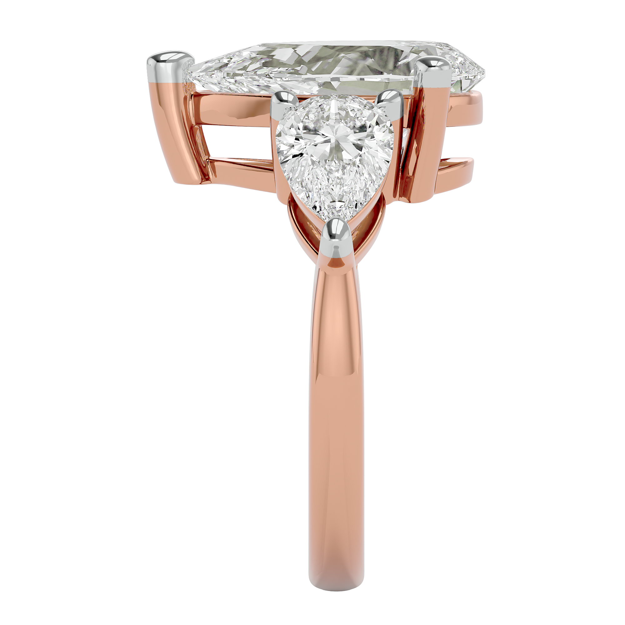 Golden Pear Elegance Ring