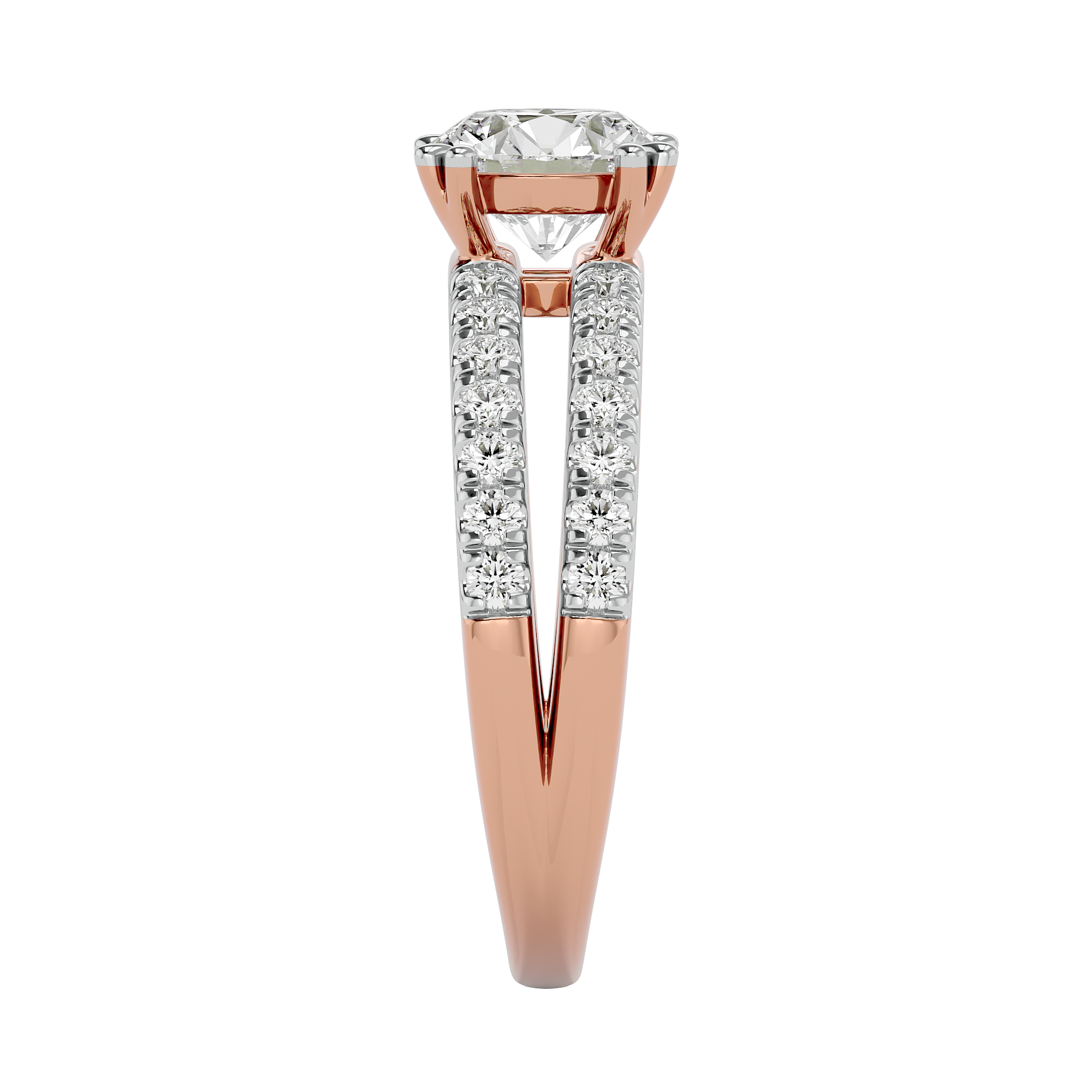 1 carat Solitaire Lab Grown Diamond Ring - Rose Gold