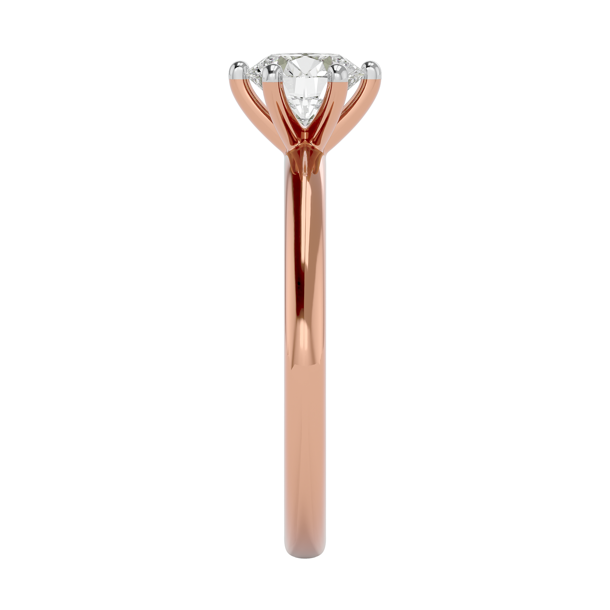 Solitaire Lab Grown Diamond Ring in Rose Gold - Blu Diamonds