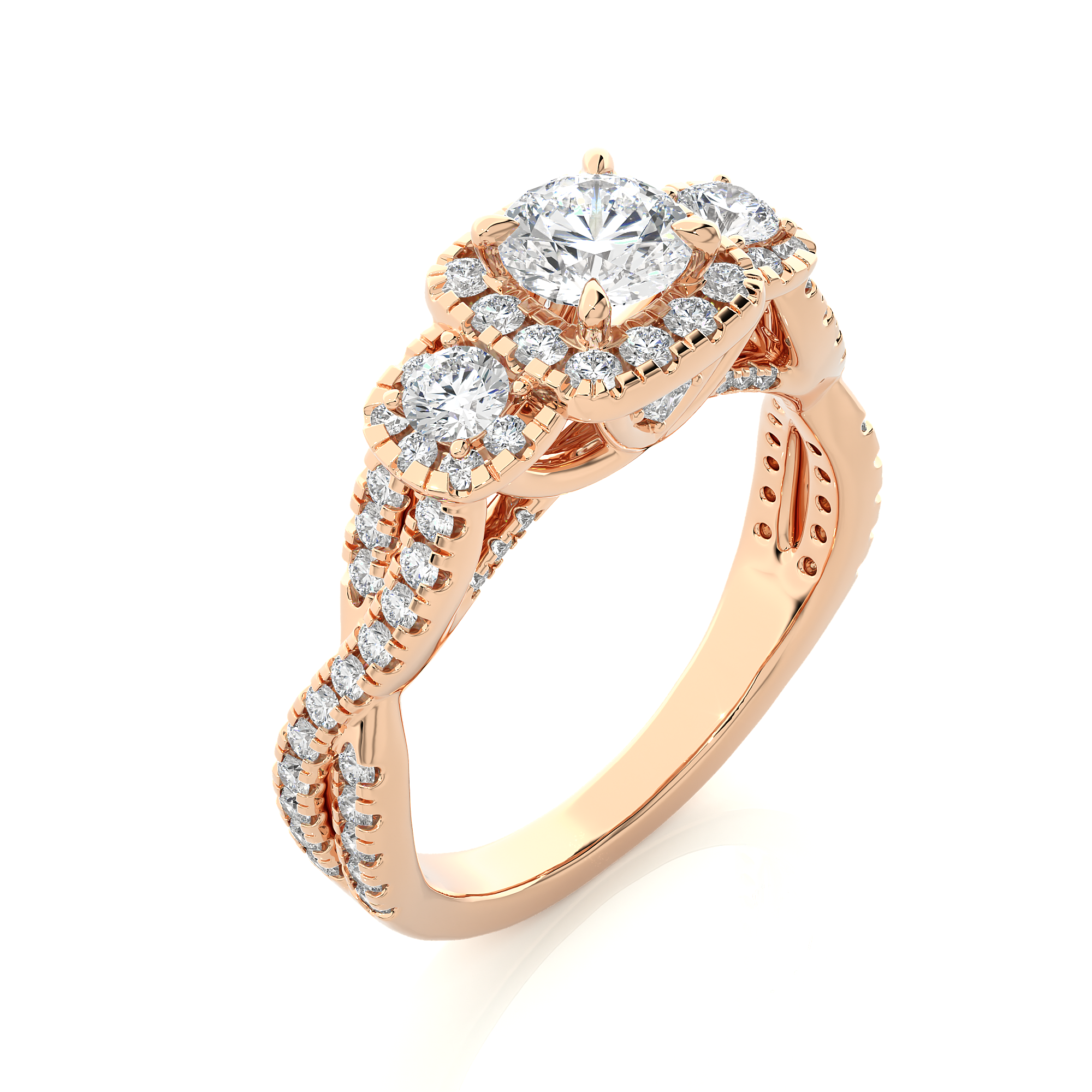 Diadem Solitaire Lab Grown Diamond Ring