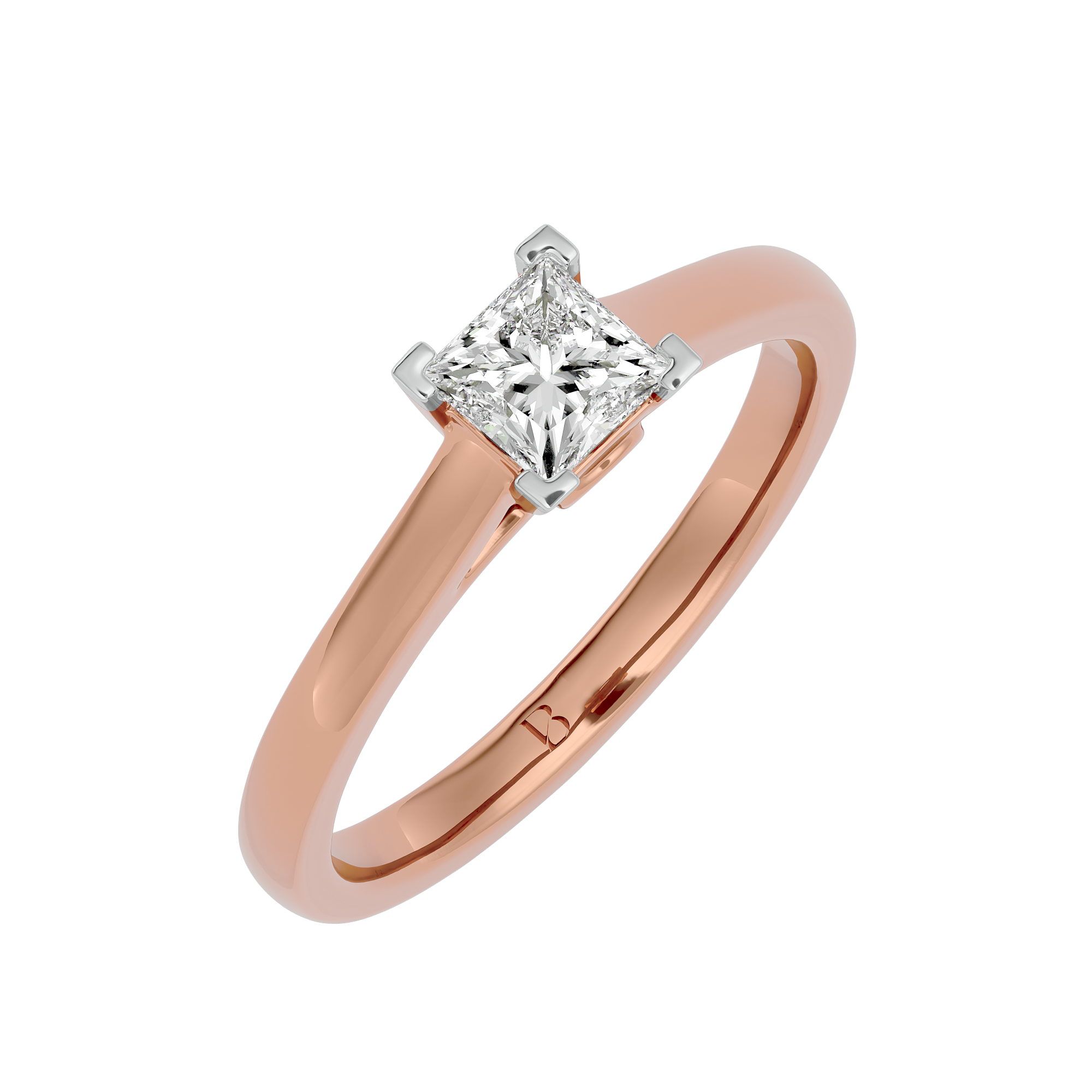 Infinity For Life Solitaire Lab Grown Diamond Ring - Rose Gold - Side Look