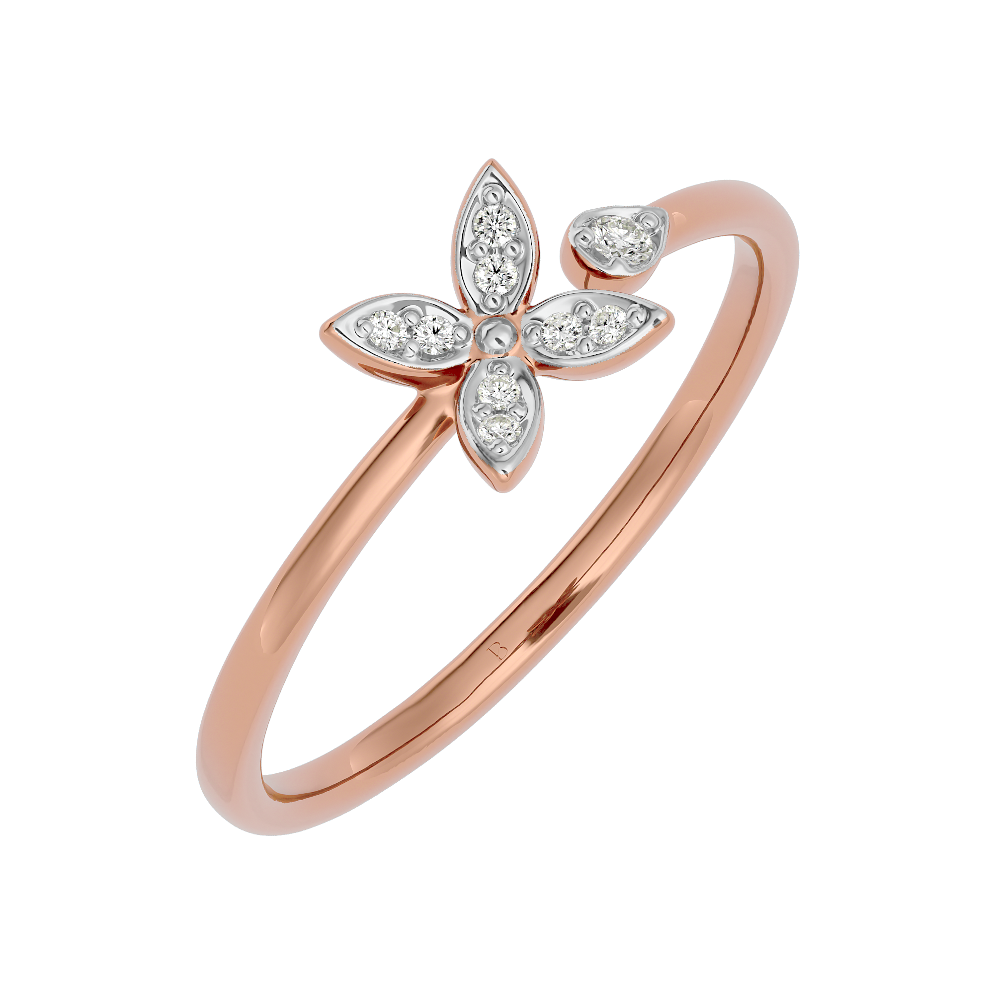 0.87Ct Daily Wear Ring in Rose Gold - Blu Diamonds