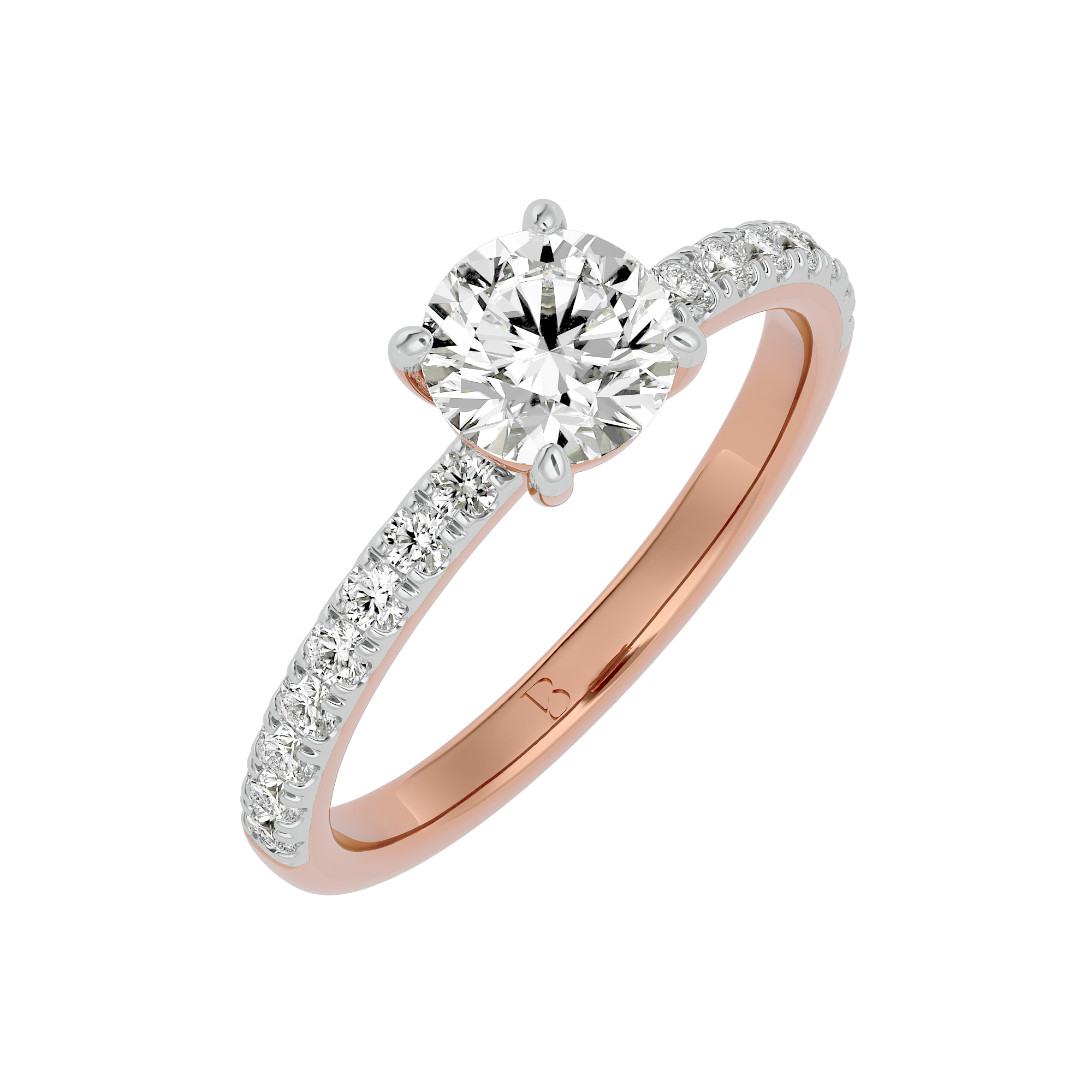 Timeless Solitaire Rose Gold Lab Grown Diamond Ring - Blu Diamonds